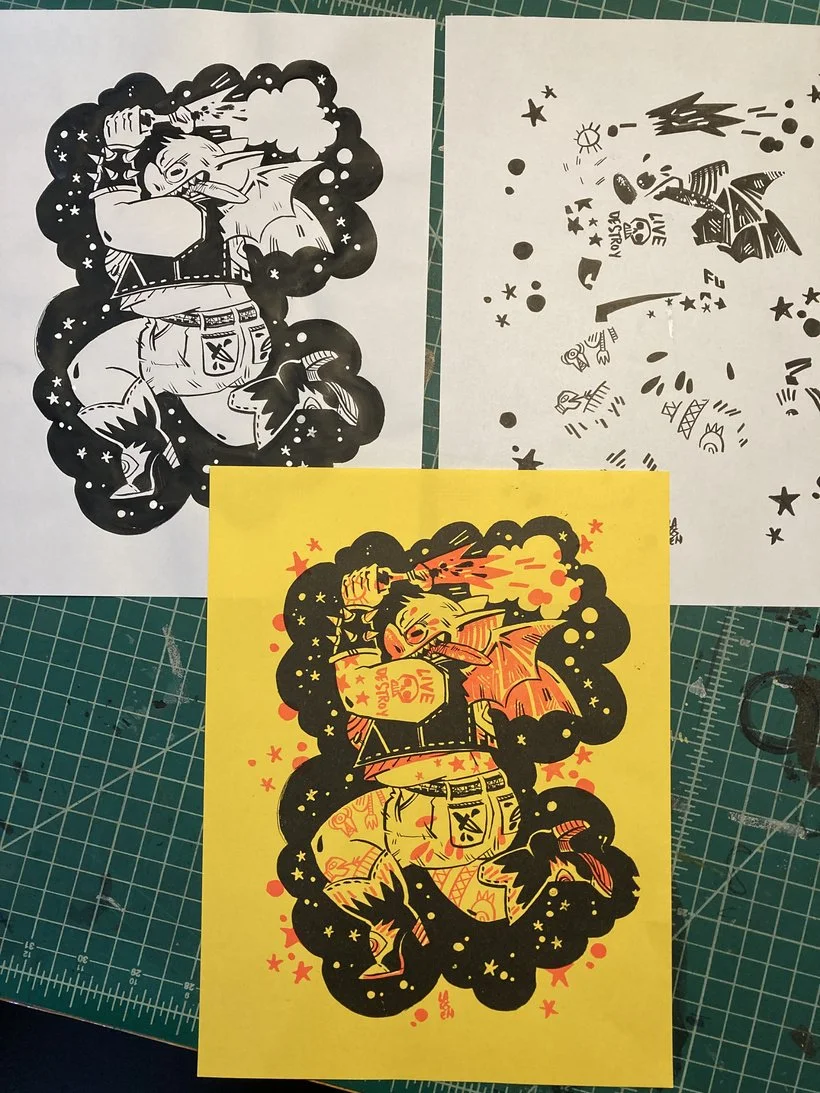 separations with final riso print