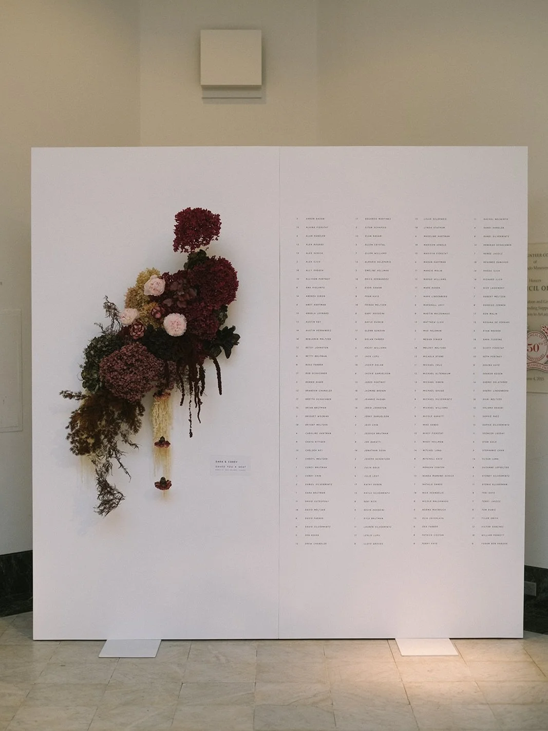 Making the transition from cocktail hour to dinner a visual experience. 

We&rsquo;ve curated some of our favorite installations where floral artistry meets intentional design. Swipe to see how we&rsquo;re reimagining the &ldquo;find your seat&rdquo;