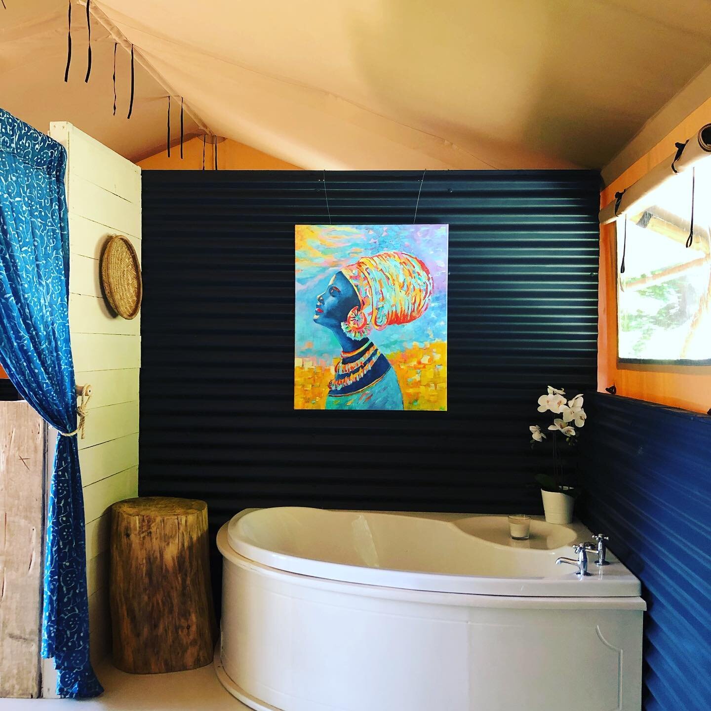 Lovely bath in Barefoot In The Woods #cosyweekend #glamping #safaritent #rye #barefootyurts #luxurycamping