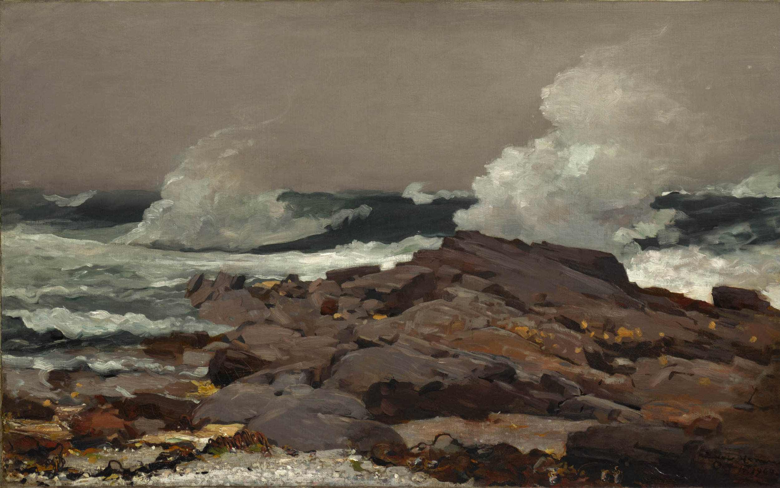  Winslow Homer (American; 1836–1910); Eastern Point; 1900. Oil on canvas; 30 1/4 x 48 1/2 in. (76.8 x 123.2 cm). Sterling and Francine Clark Art Institute; Williamstown; Massachusetts; 1955.6 