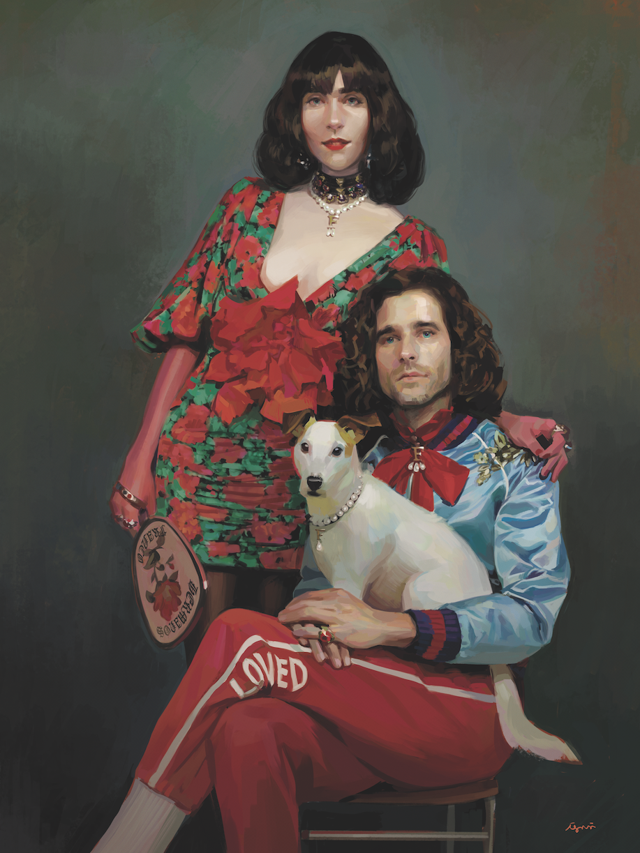 Los Franco visten total looks de GUCCI. 