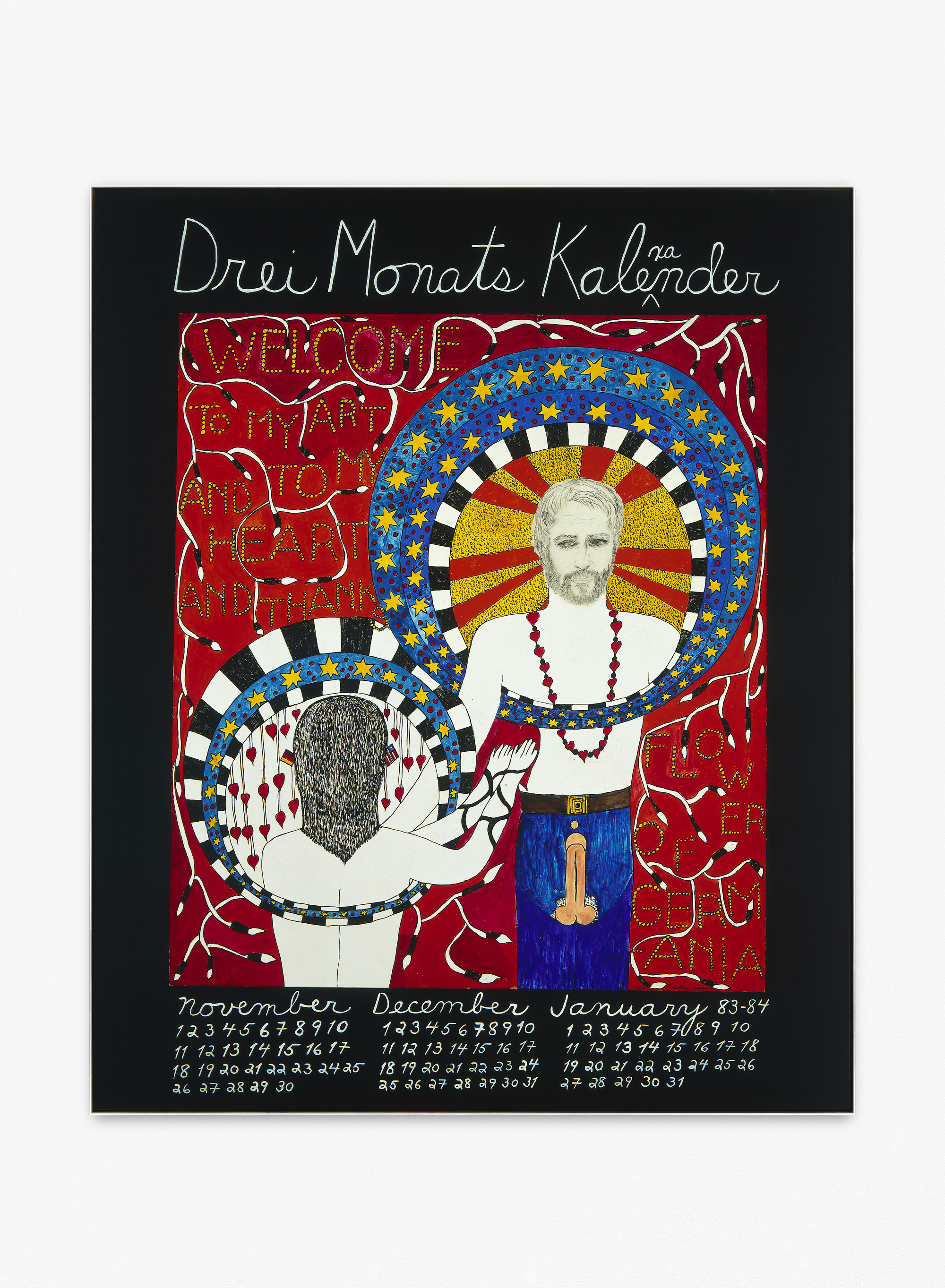DOROTHY IANNONE (1933) Welcome To My Art , 1983, gouache y tinta sobre madera, 100 x 84, cortesía Peres Projects, Berlín.
