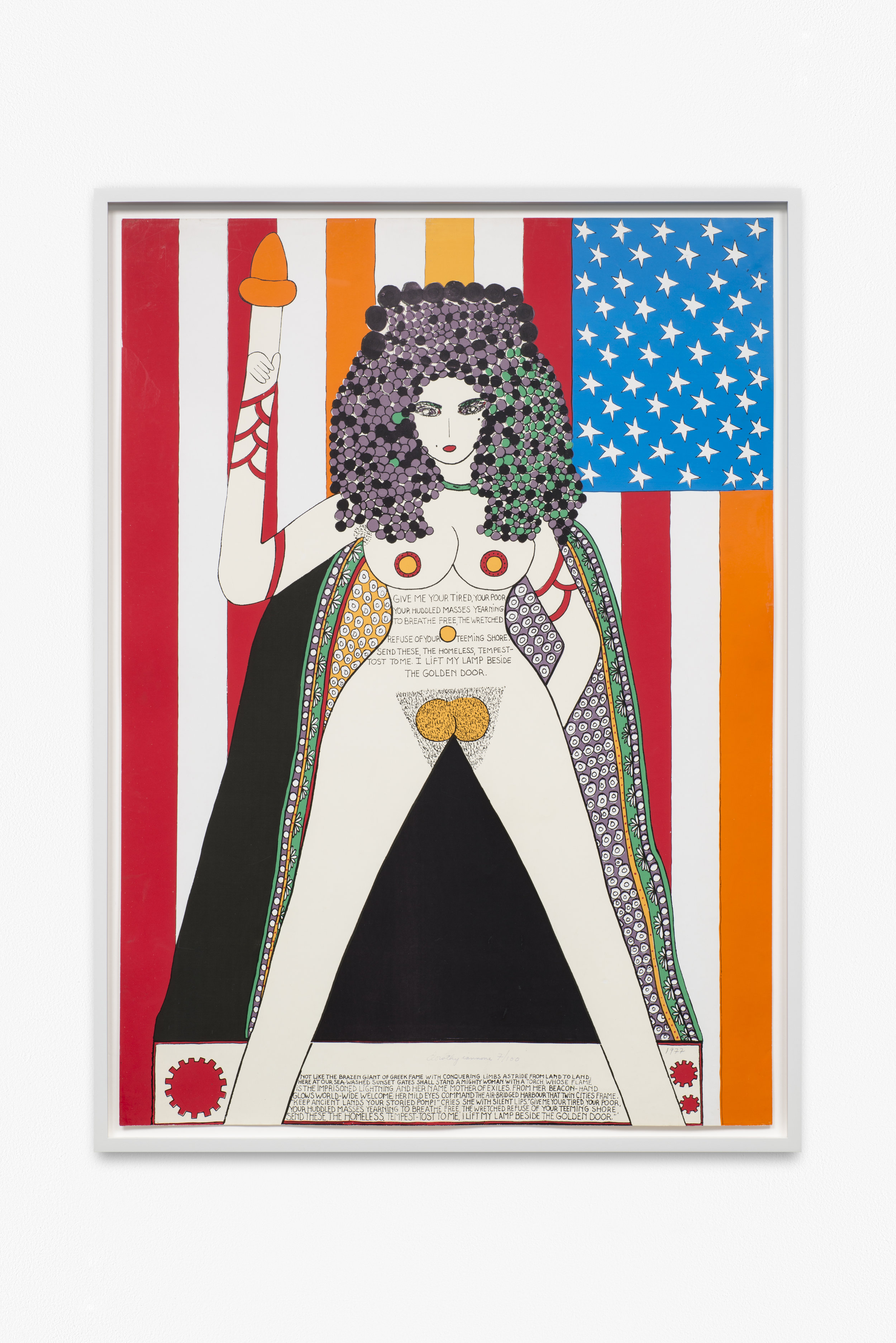 DOROTHY IANNONE (1933) The Statue Of Liberty, 1977, serigrafía a color sobre papel, 83,5 x 60, cortesía Peres Projects, Berlín. Fotografía de Trevor Good.