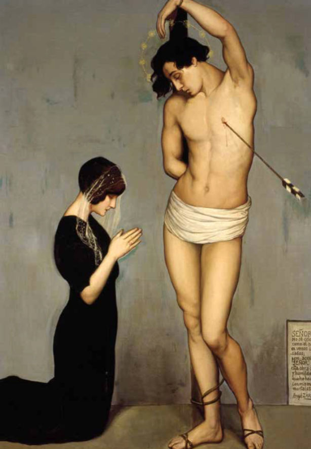 ÁNGEL ZÁRRAGA (1886) Exvoto (San Sebastián), 1910-1912, óleo sobre tela, 185 x 134, cortesía del Museo Nacional de Arte, INBA, Ciudad de México. 