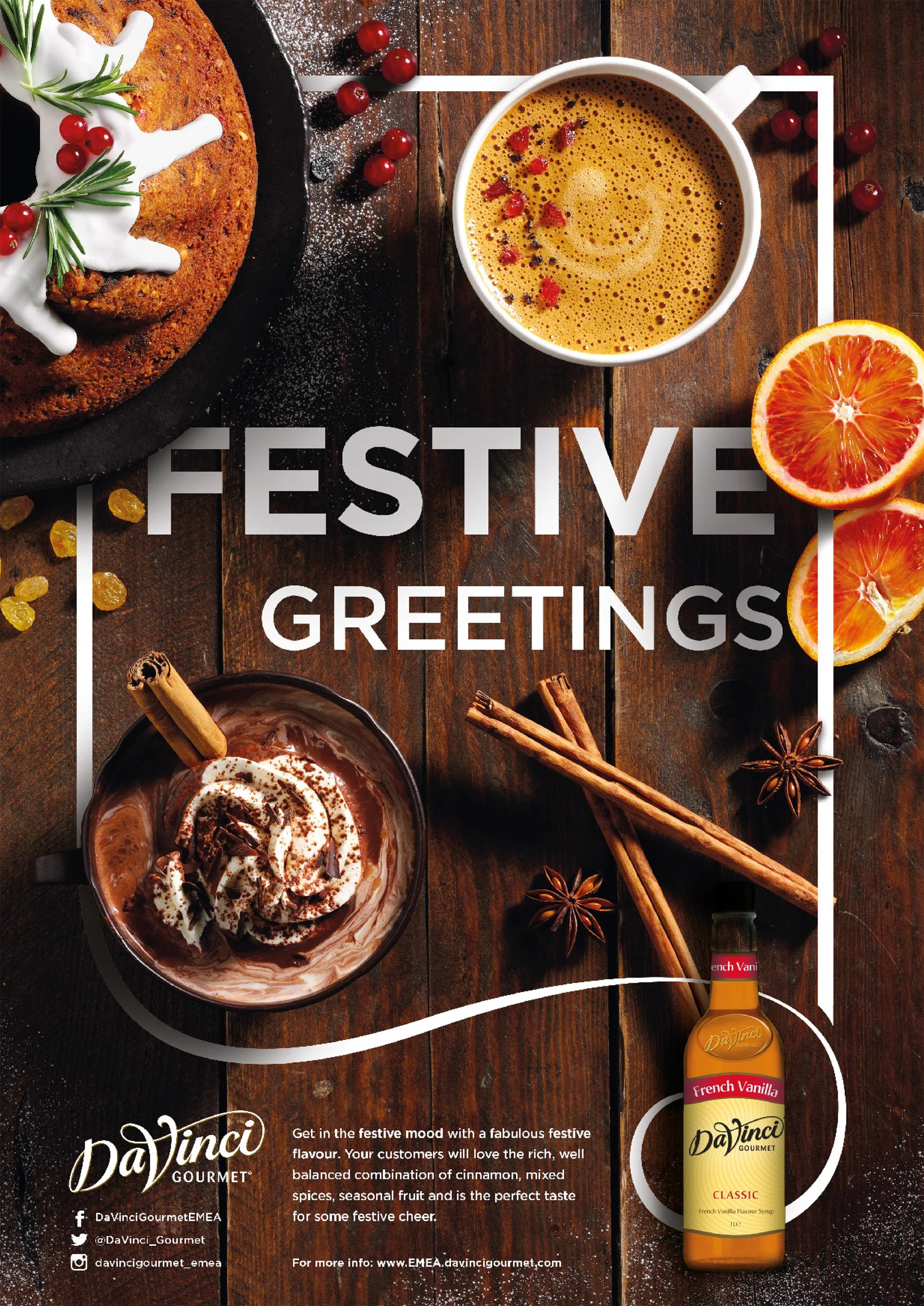 Hilary Moore Food Photography Da Vinci Festive Greetings