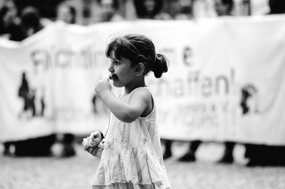 Protest der Kölner VHS-Dozenten zur Ratssitzung.