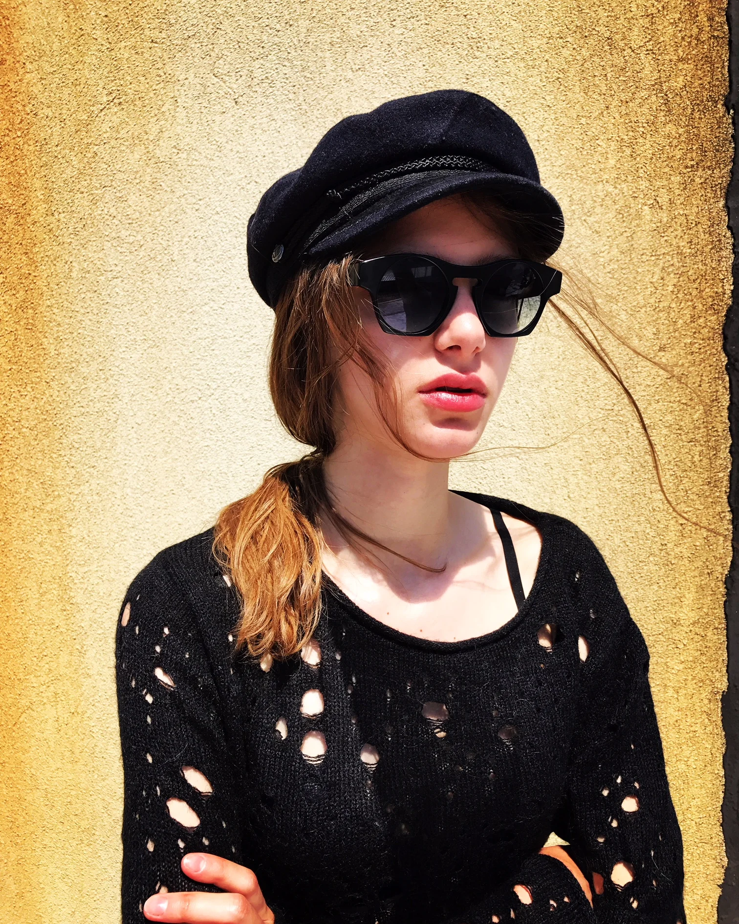  Klaudia  Photo: Myk'l  Style + Hair: Myk'l  Sweater: H&amp;M  Sunglasses: Monocole&nbsp;  Cap: Photographers own 