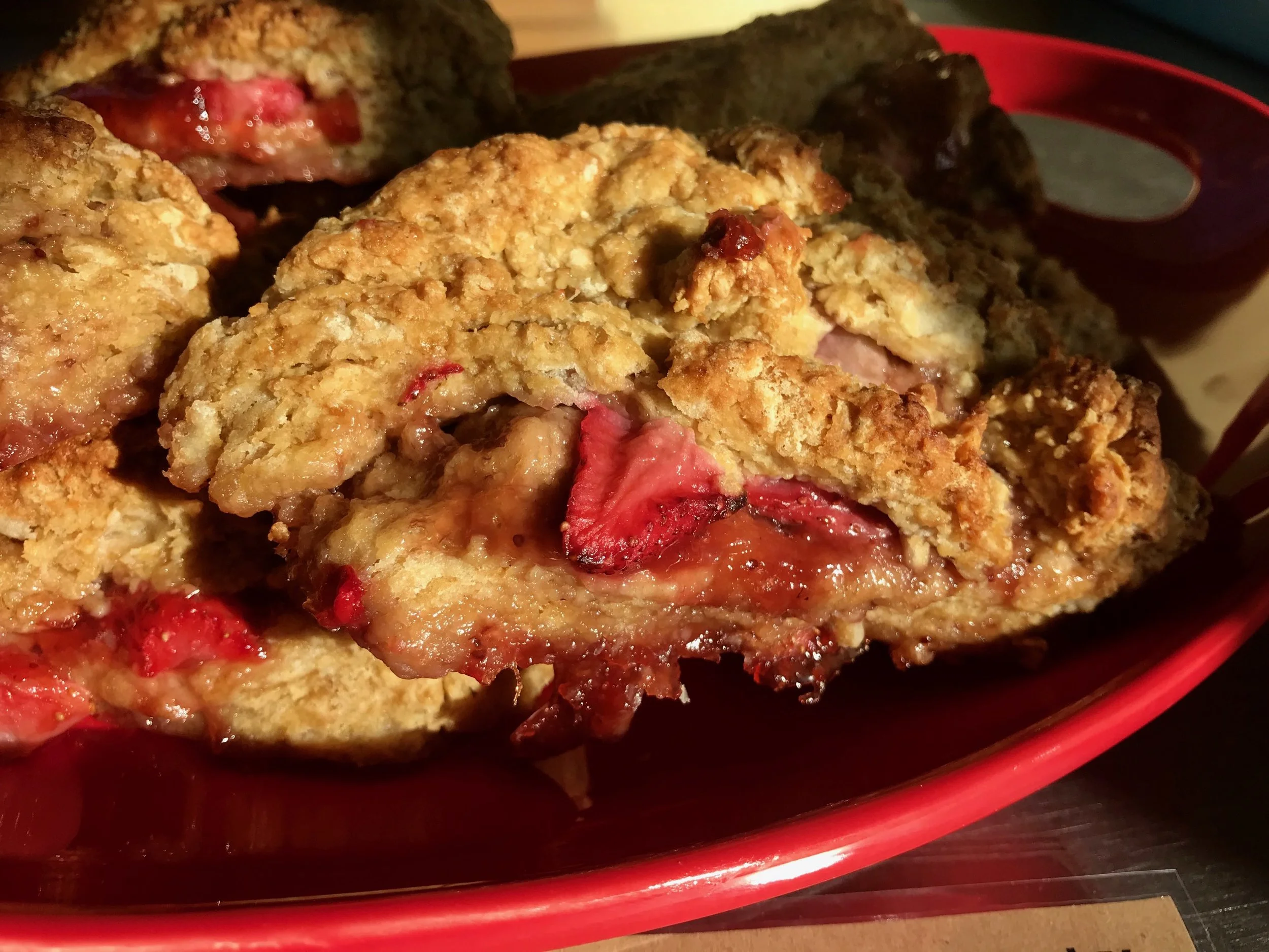 Strawberry Rose Rustic Scones