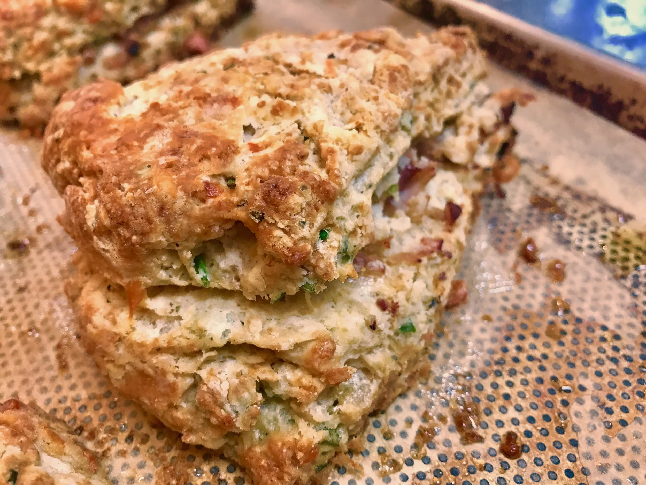 Savory Rustic Scone ~ Maple Bacon Cheddar & Herbs