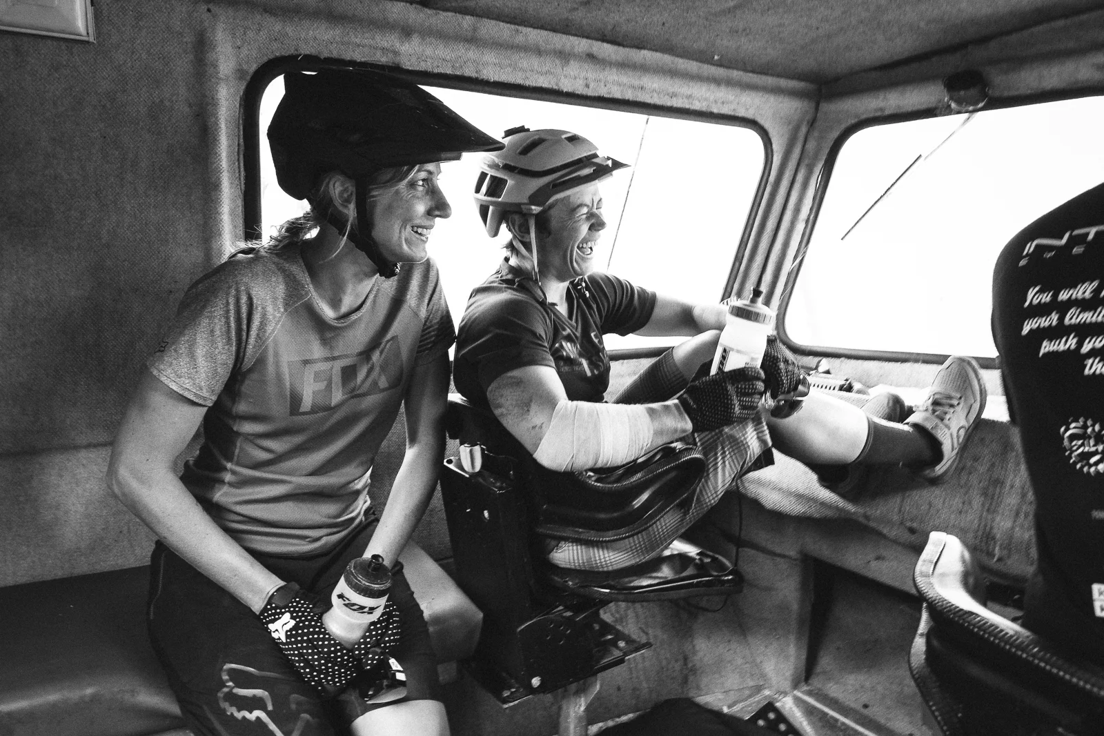 Jaime Hill and Claire Buchar on a Boat