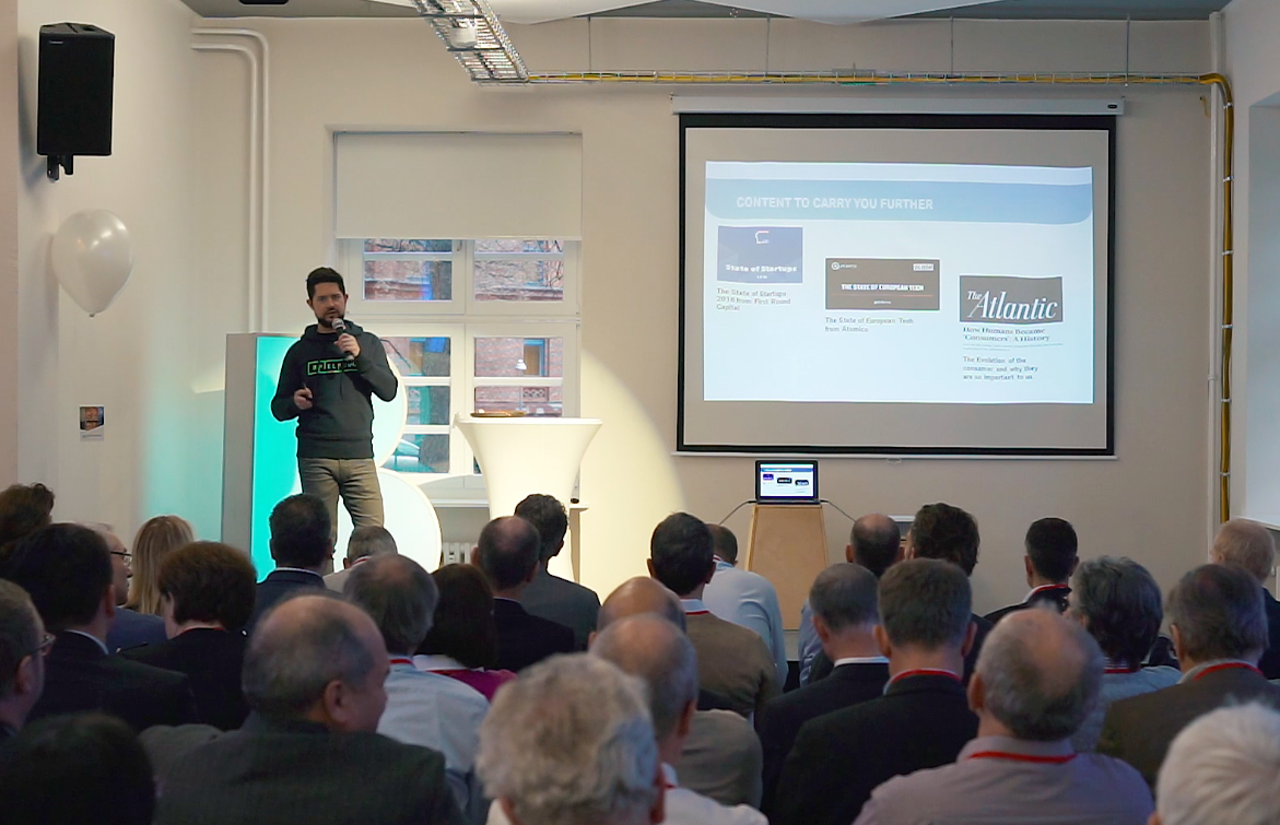 Moderation: the above 2-day event @Spielfeld in Berlin involved inspirational thought-leader speeches, design thinking workshops and a founder meet n' greet. 