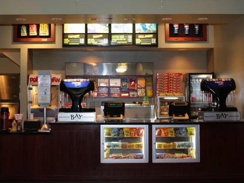 Enjoy free popcorn, and candy, courtesy of Majestic Bay.
