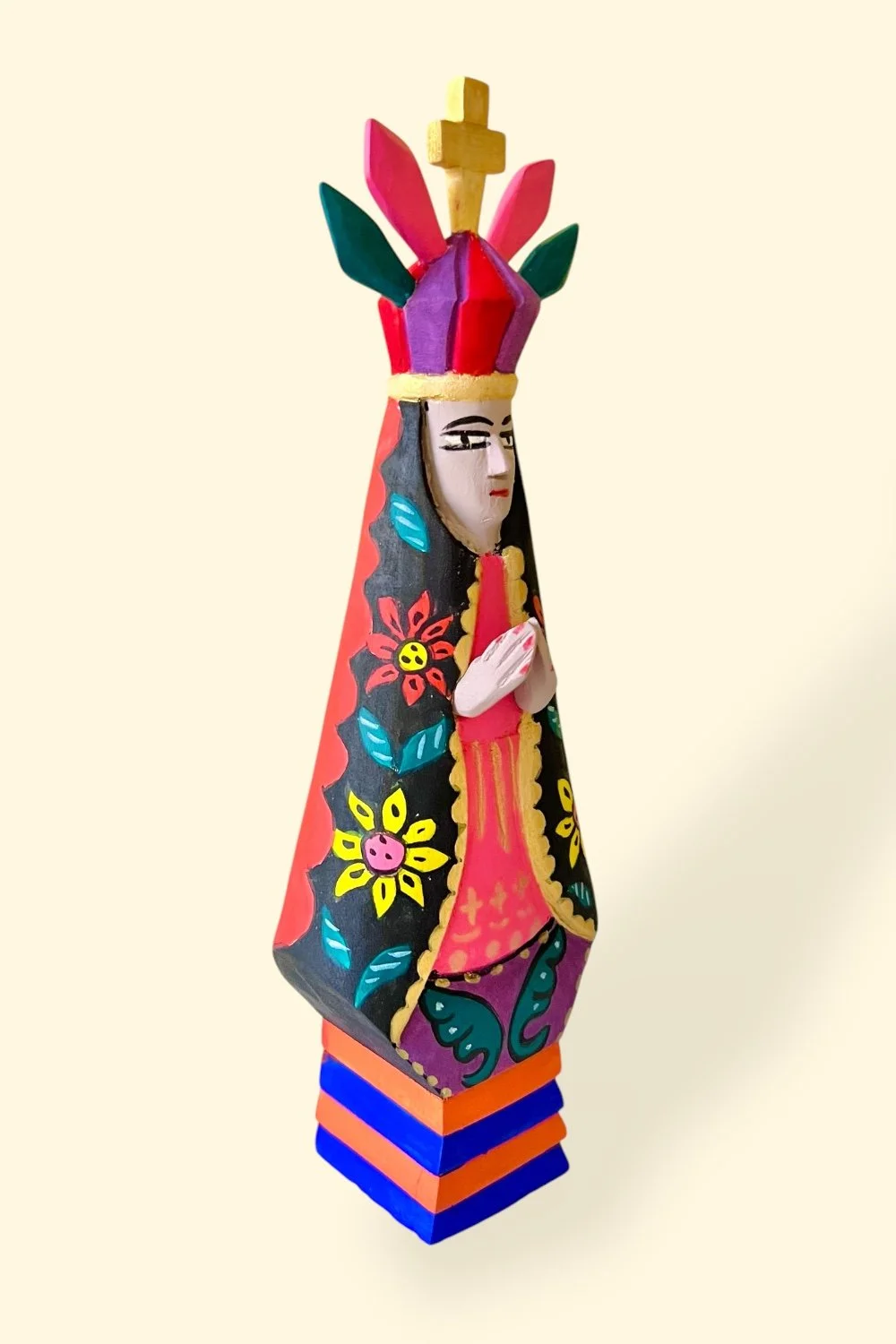 Jaime Santiago carved wooden Virgin de Juquila