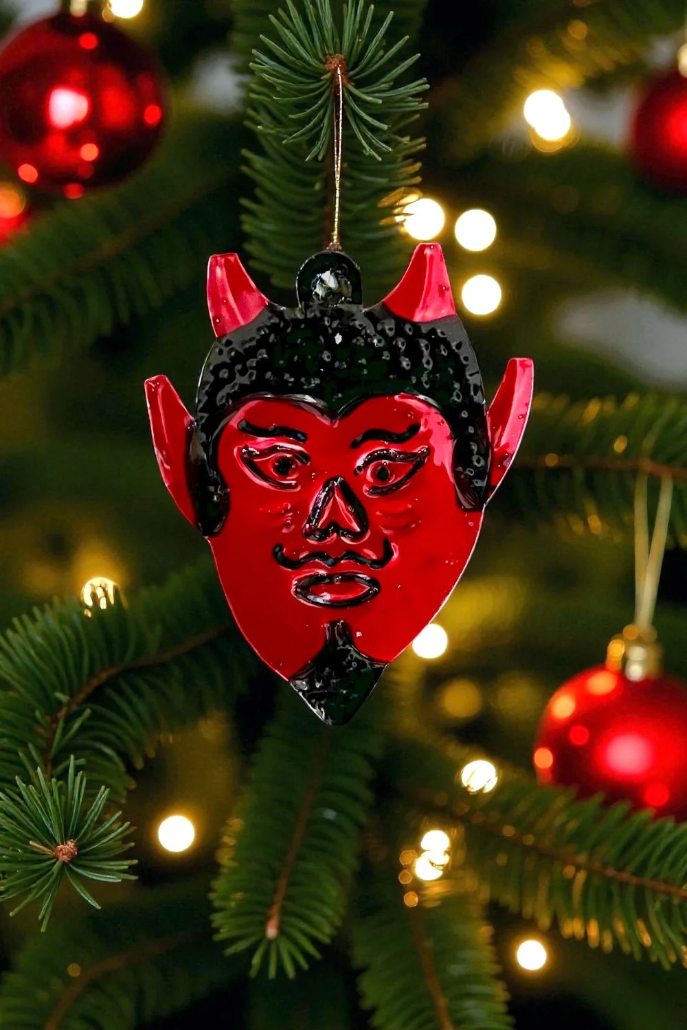 Devil tin ornament
