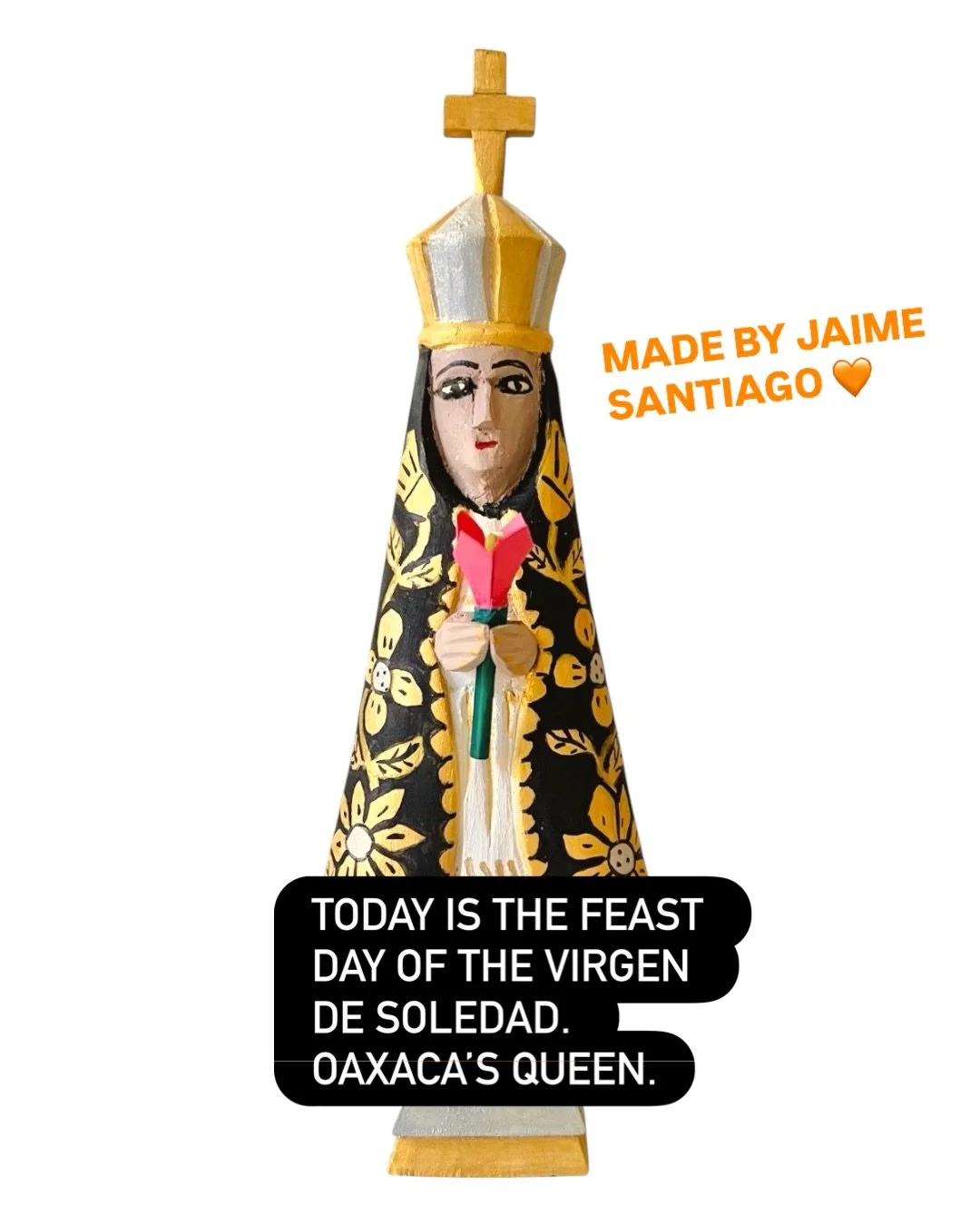 The Virgin of Solitude is the protector of the city of Oaxaca. She&rsquo;s in the Basilica de Soledad which was constructed in 1718. Last night and today there will be music, food, and activities celebrating her! 🧡