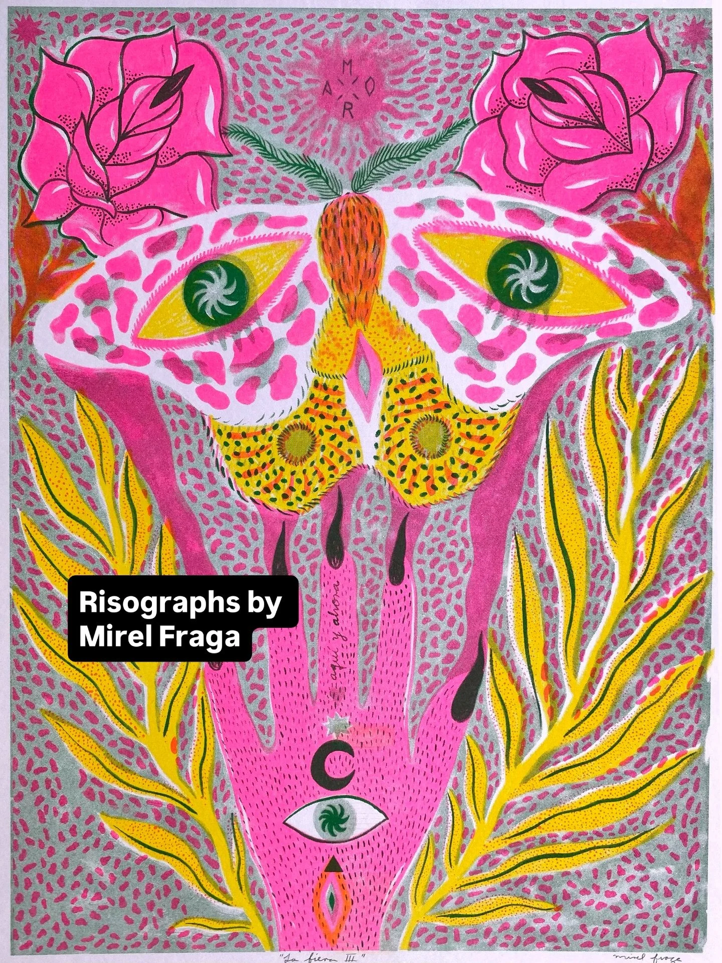 Risograph prints from talented artist, Mirel! They&rsquo;re neon and colorful and perfect for spring. 🌸
Coming home with me in two weeks and are available for pre-order. Send me a DM.

#shopmodela