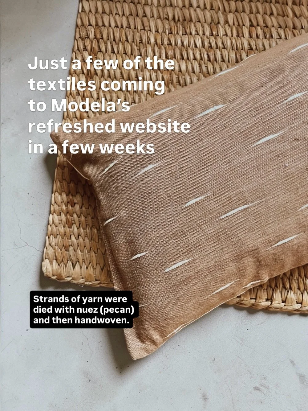 Modela&rsquo;s website is getting a special update at the end of March! Exquisite handwoven textiles from Oaxaca, featuring stunning natural plant dyes, will soon be yours to take home. 🧡