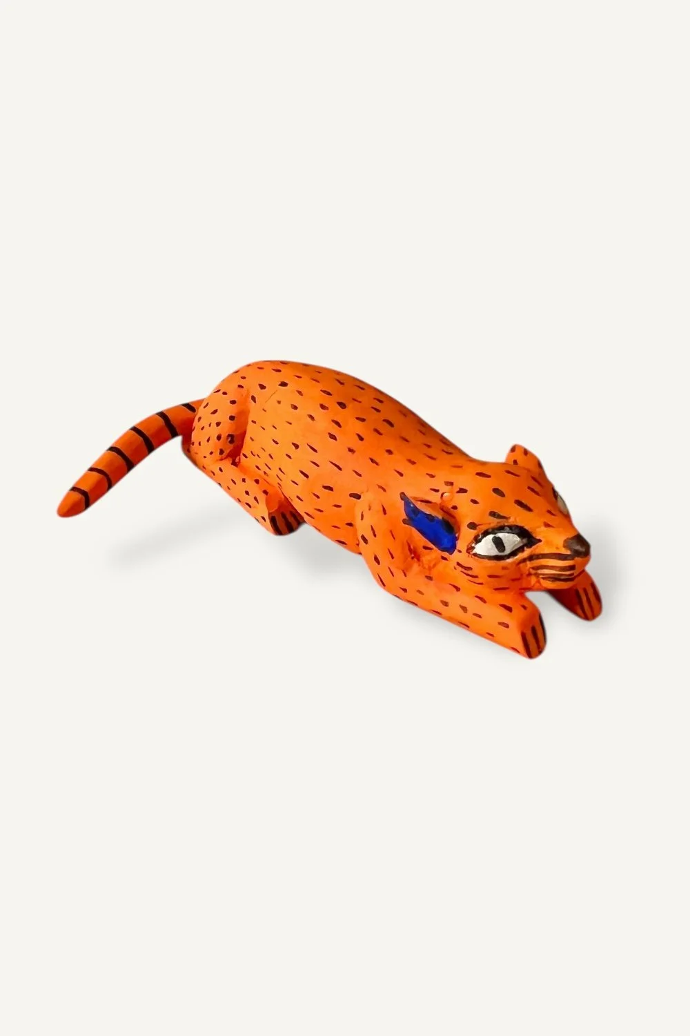 Jaime Santiago carved wooden cat