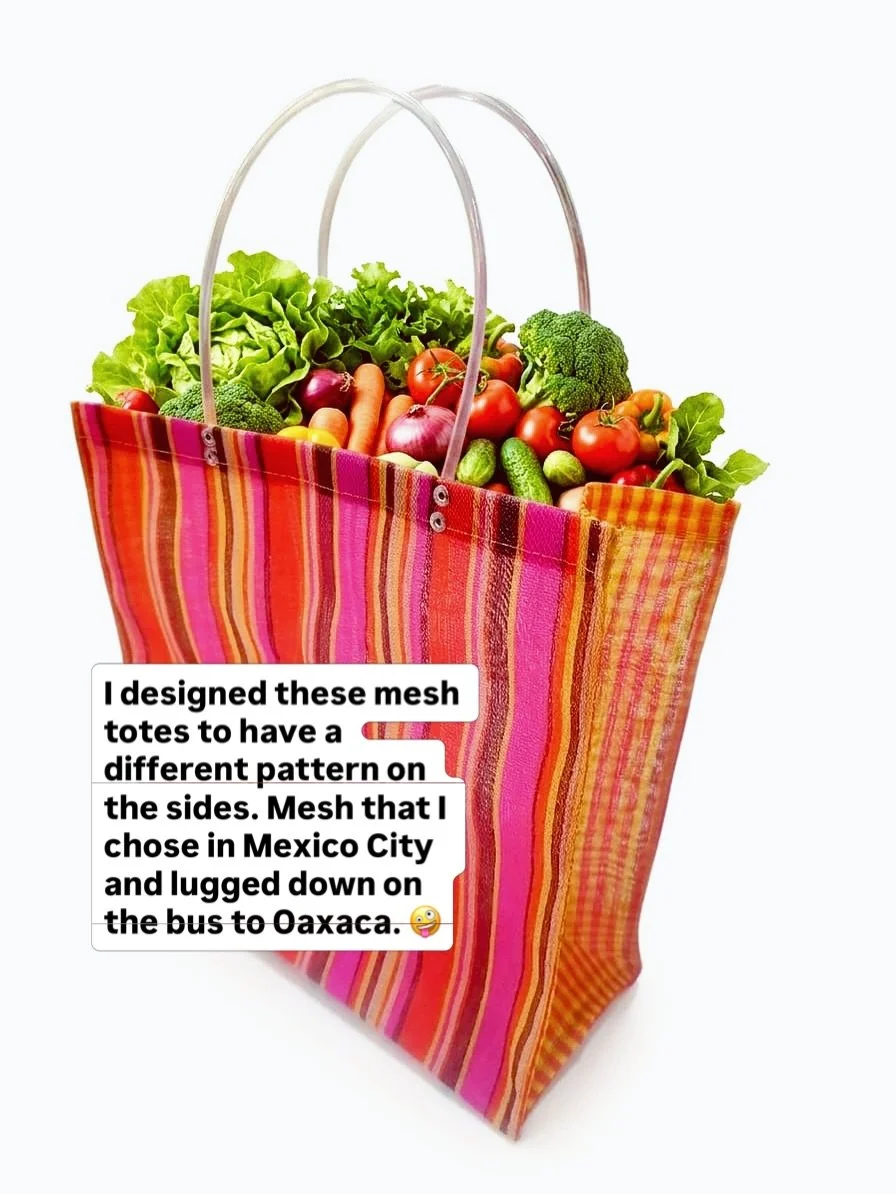 Two patterned mesh totes coming to @shopmodela at the end of this month! 🩷