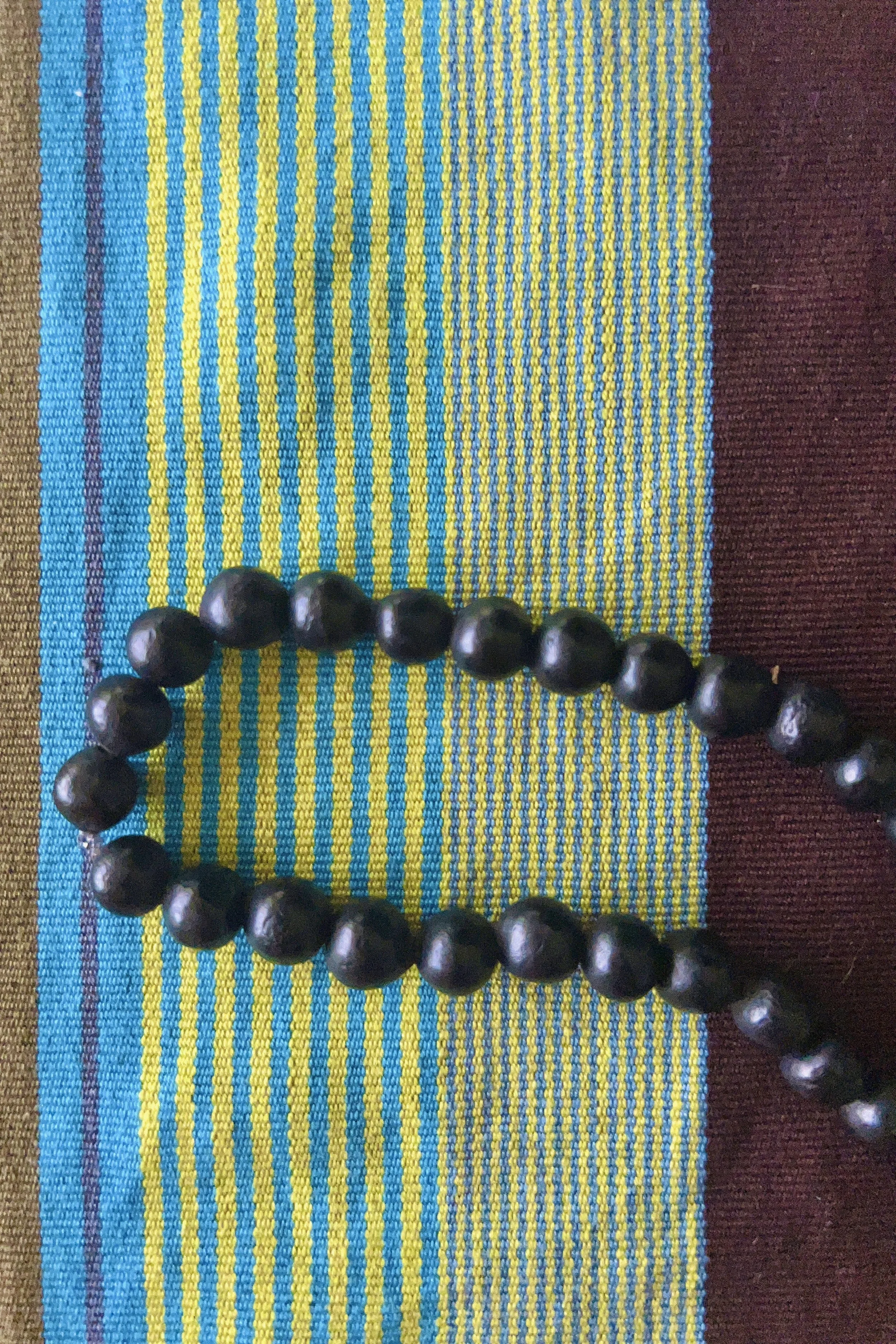 Black bead necklace artisan made in Oaxaca