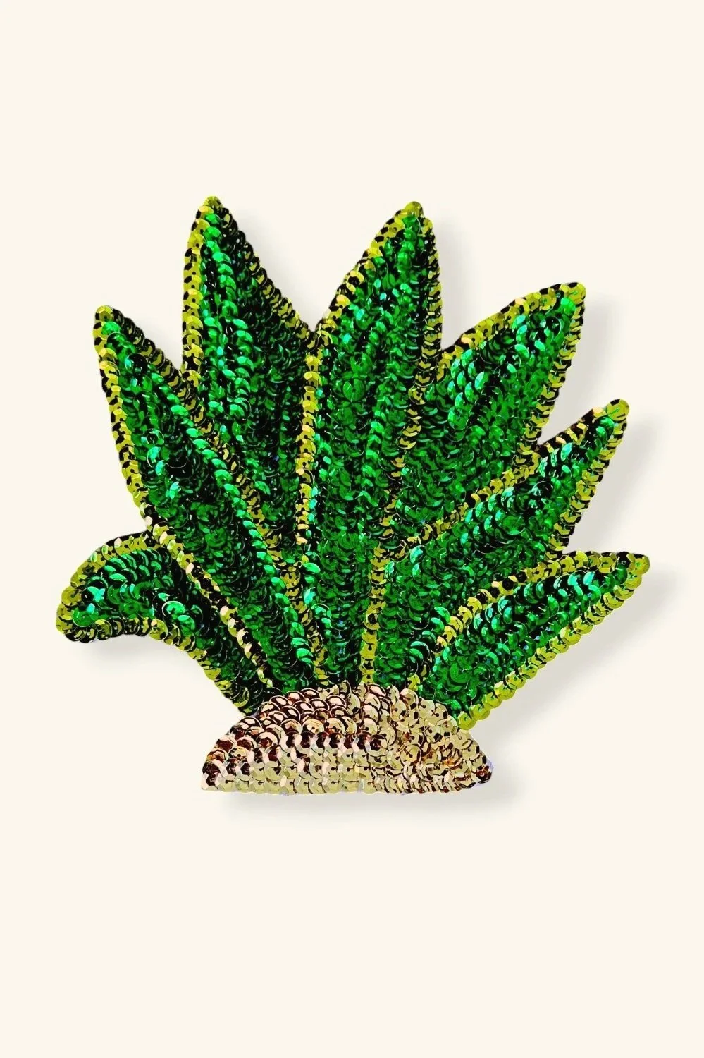 Mexico City sequin patch of a maguey plant