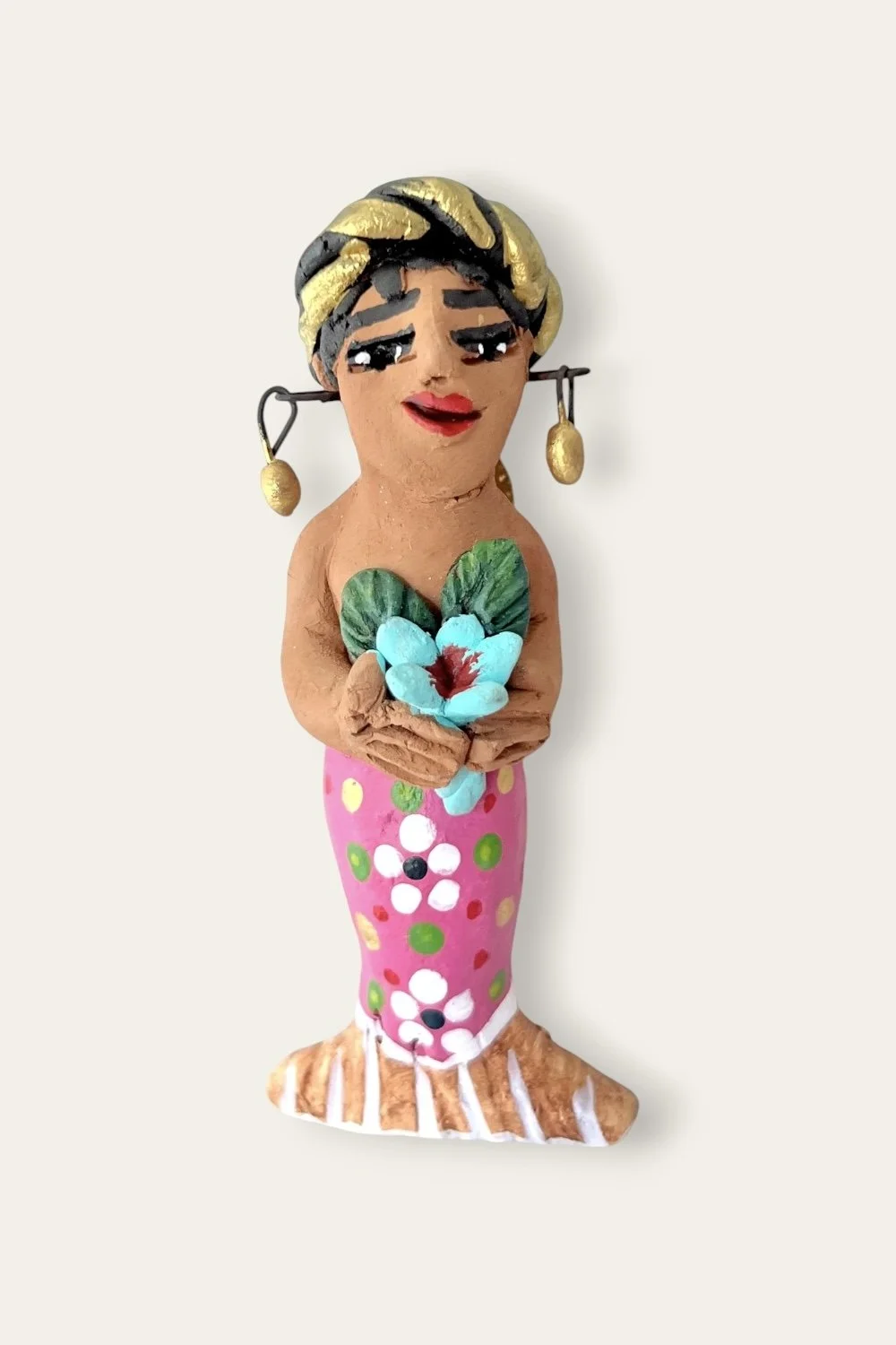 Josefina Aguilar folk art tiny mermaid