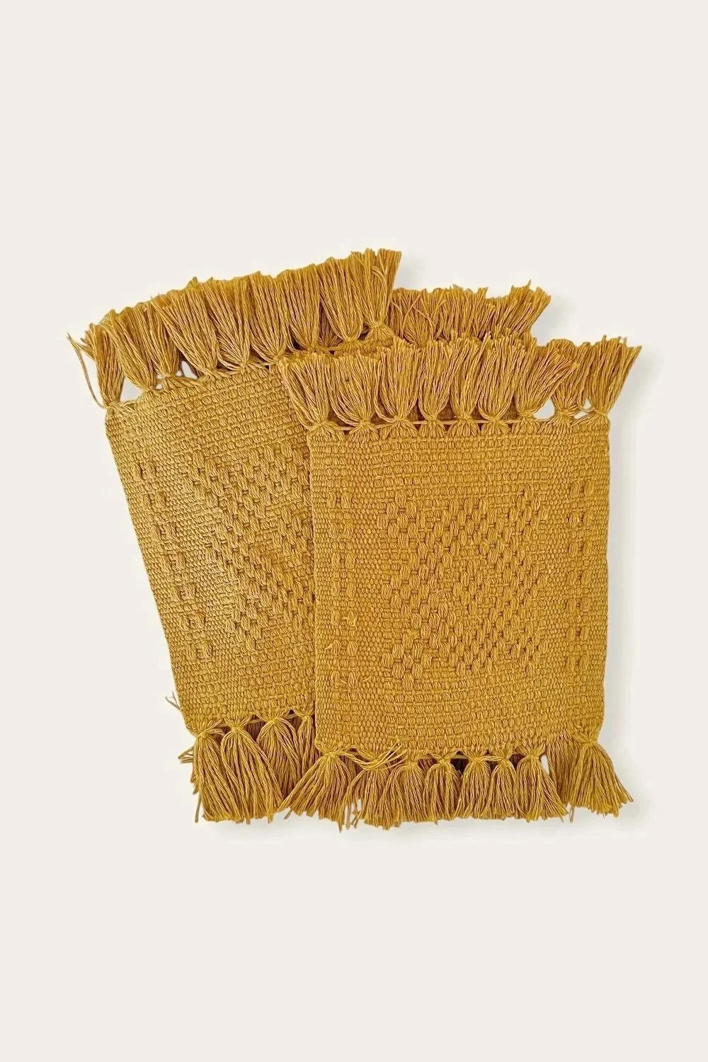 handwoven cotton coaster from Oaxaca