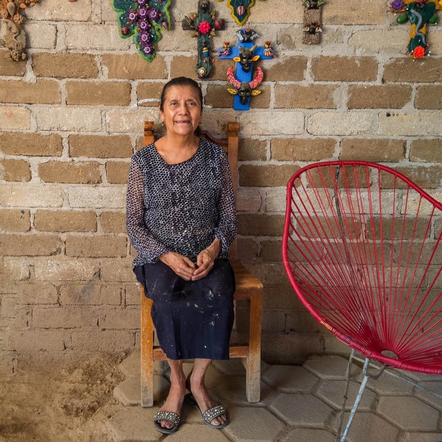 Concepción Aguilar ceramic artist in Ocotlán, Oaxaca