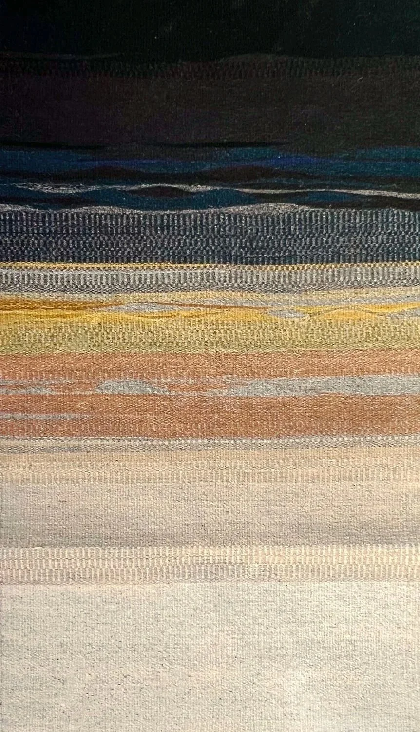 Handwoven small wool rug for the wall