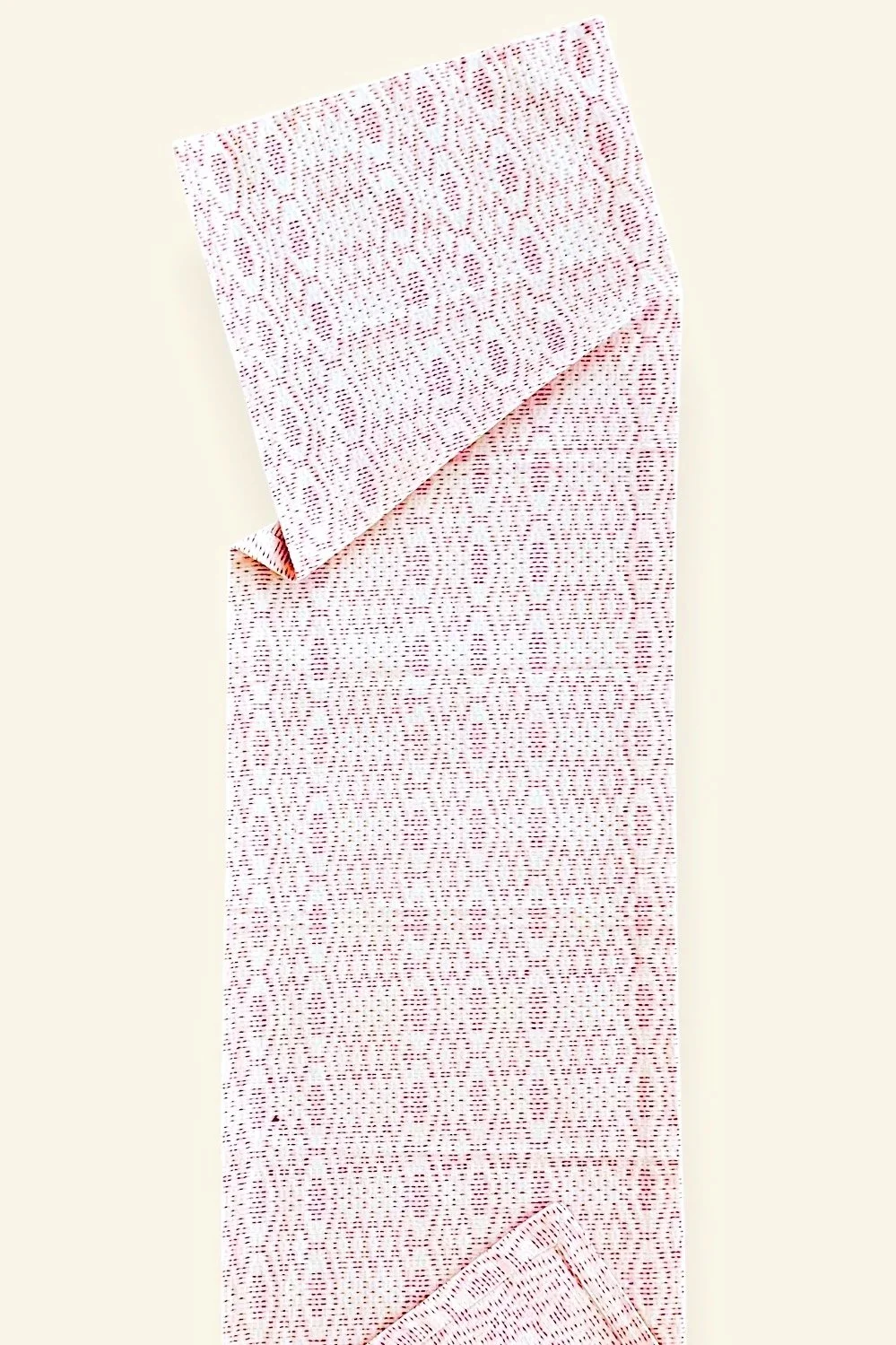 magenta and cream handwoven cotton table runner