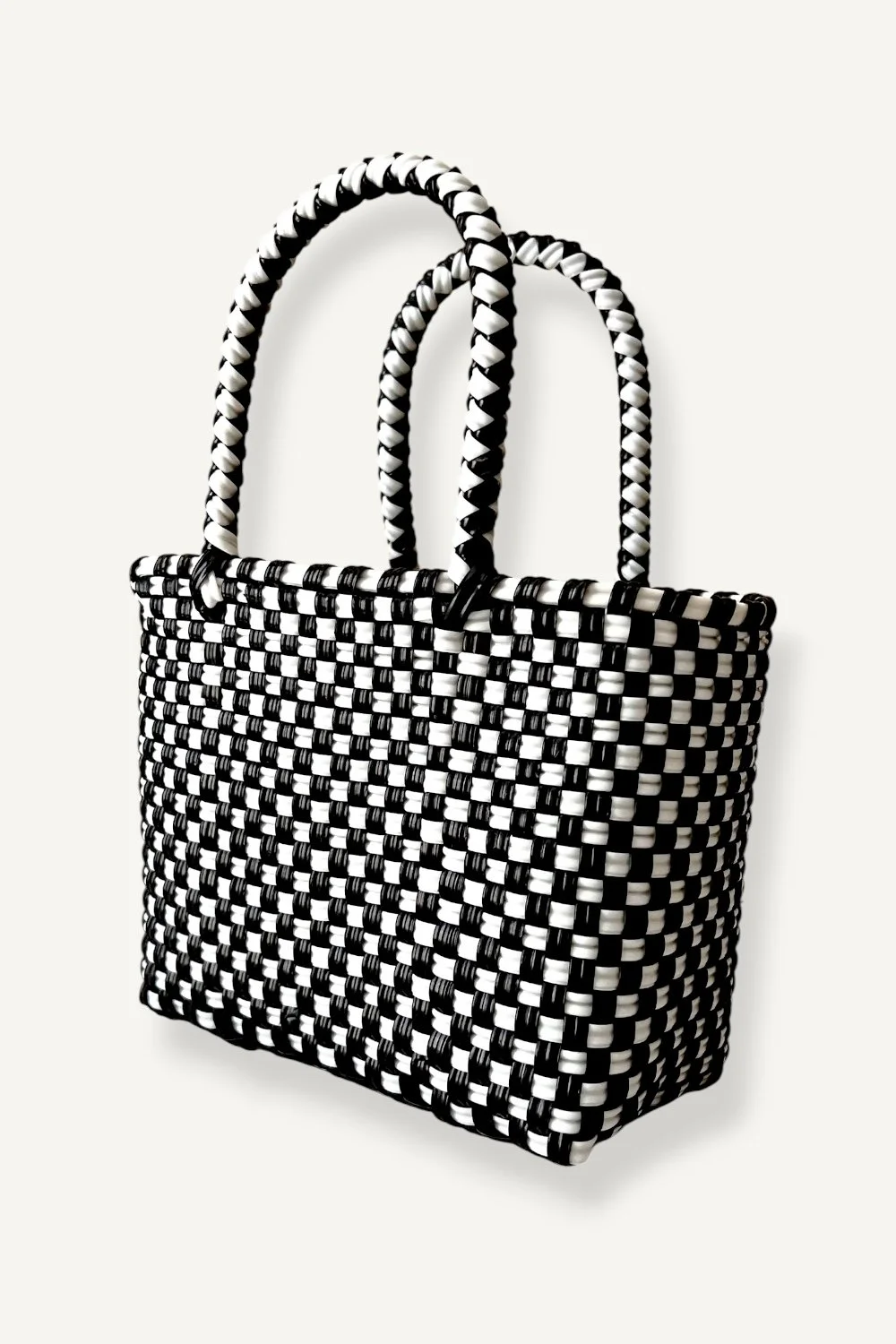 Small women black and white bag