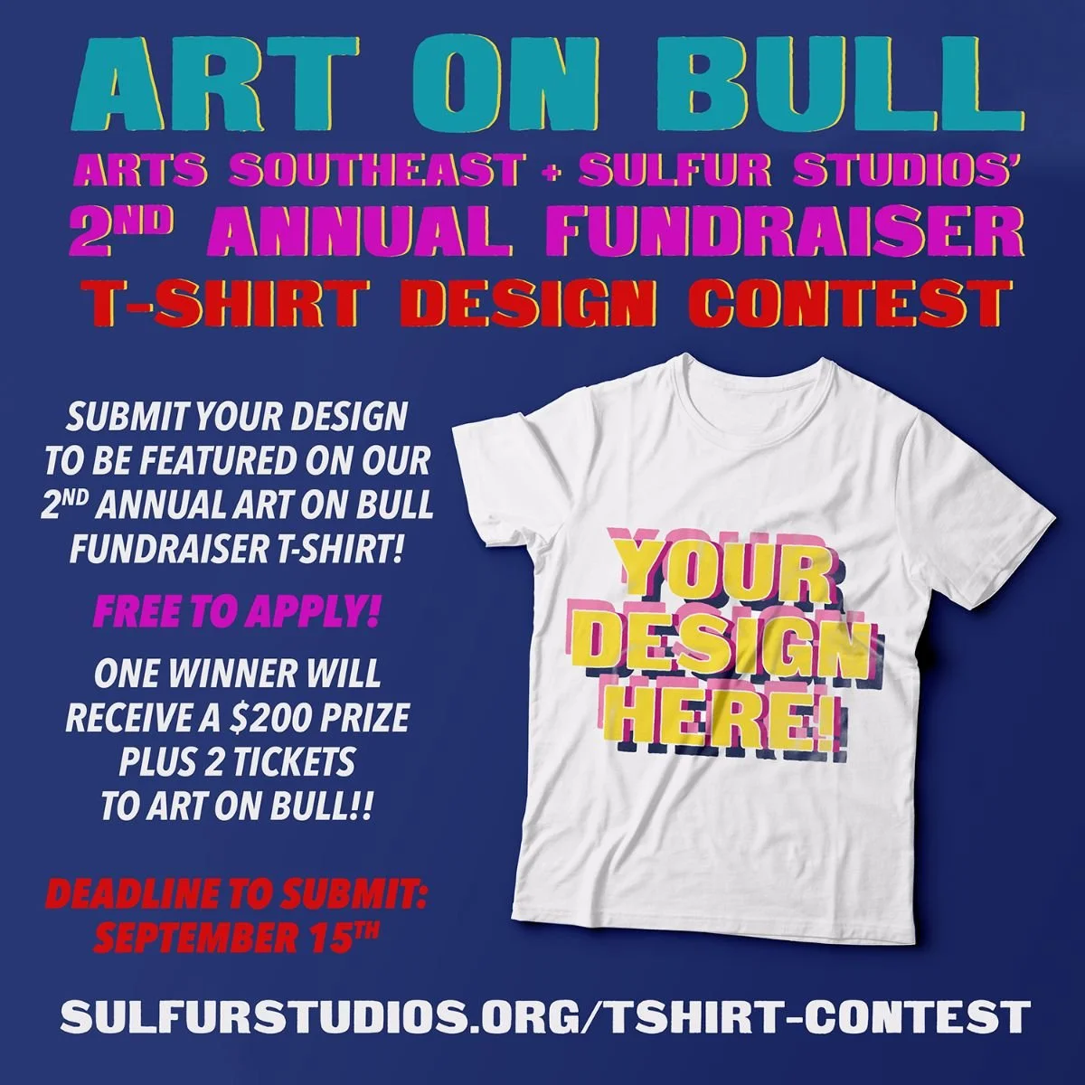 DEADLINE TO APPLY: Art on Bull T-Shirt Design Contest!
