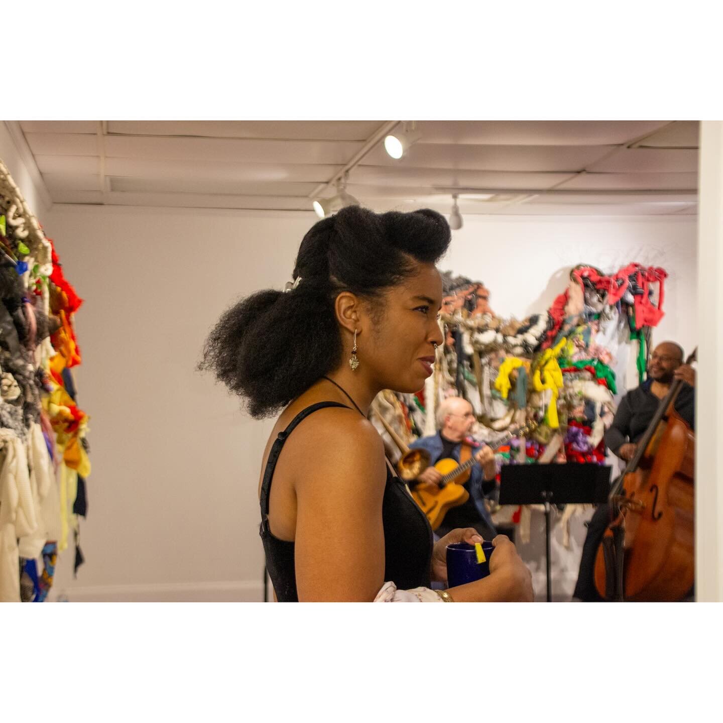 More scenes from March First Friday, which featured the Opening Reception for &ldquo;Wilton Street Rhythm&rdquo; by Gabrielle Torres @get.arttorres accompanied by the Teddy Adams Trio in our Main Gallery; Charles Mack in the Incubator Artist Studio; 