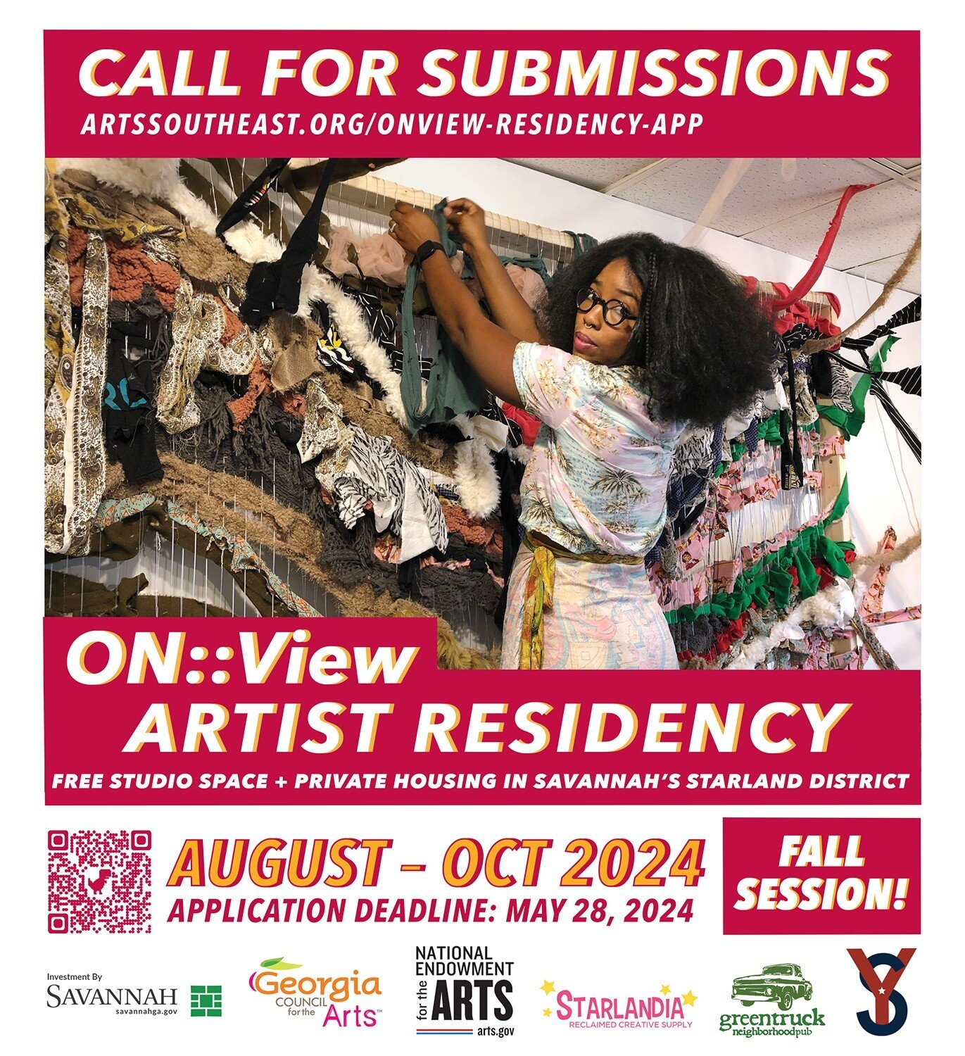 ARTS Southeast is now accepting applications for August - October 2024 of the @onviewresidency Program!⁠
⁠
The ON::View Residency selection committee conducts two rounds of jurying, with the following schedule: ⁠
⁠
DEADLINE TO APPLY: Tuesday, May 28t