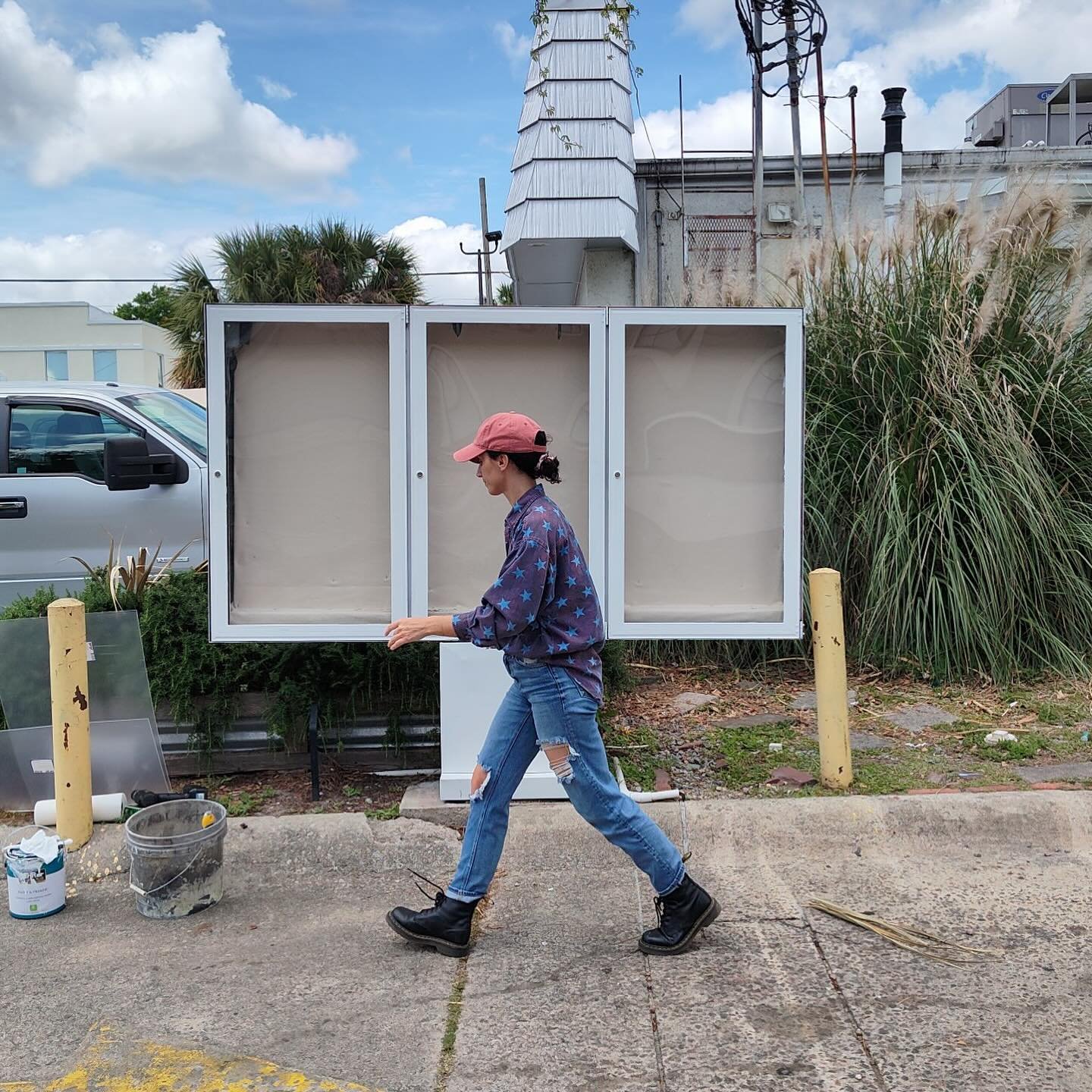 &ldquo;Acquisition&rdquo; by Rebecca Braziel @rebeccabraziel is underway in the Drive Thru Art Box at @greentruckpub! Stop by any time of day or night to check in on the gradual reveal of the treasures inside over the next two months 🗓️ Join us for 