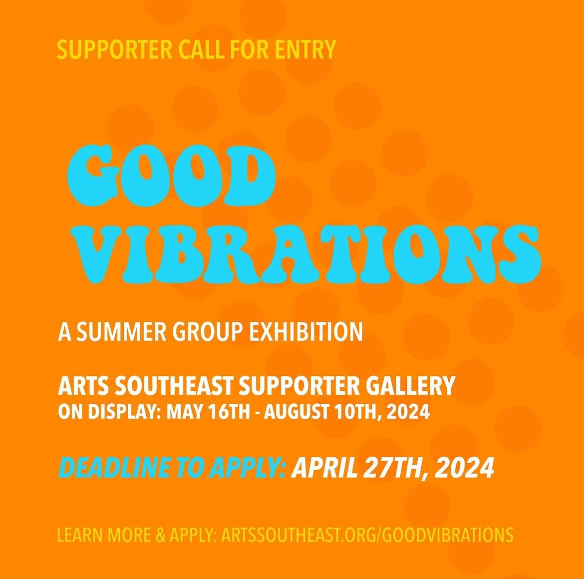 ☀️Supporter Call for Entry: &ldquo;Good Vibrations&rdquo;⁠
⁠
DEADLINE TO SUBMIT: Saturday, April 27th, 2024 by 11:59 PM - link in bio!⁠
⁠
&ldquo;Where I come from we say that rhythm is the soul of life, because the whole universe revolves around rhyt