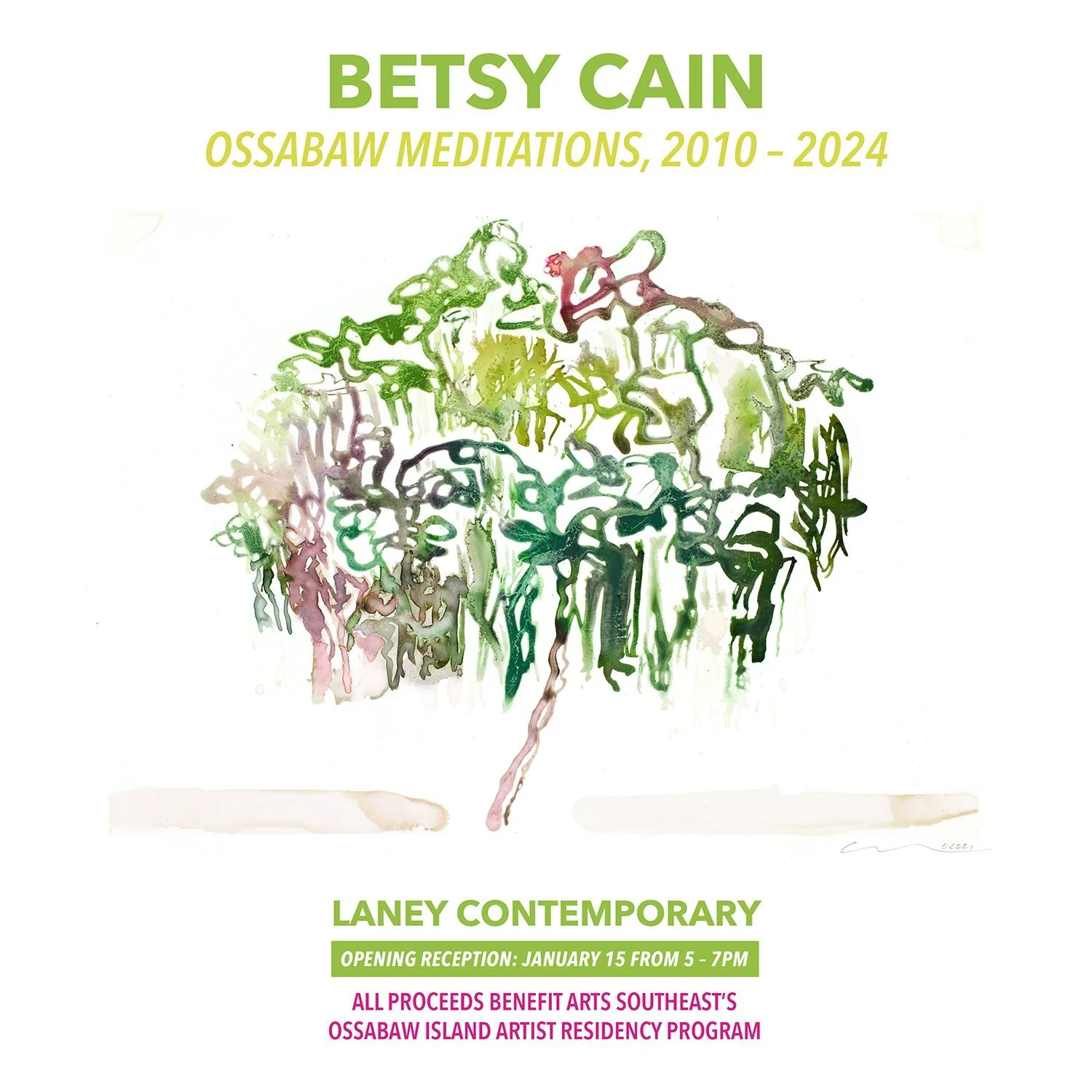Ossabaw Island Artist Residency: "Betsy Cain: Ossabaw Meditations, 2010-2024"