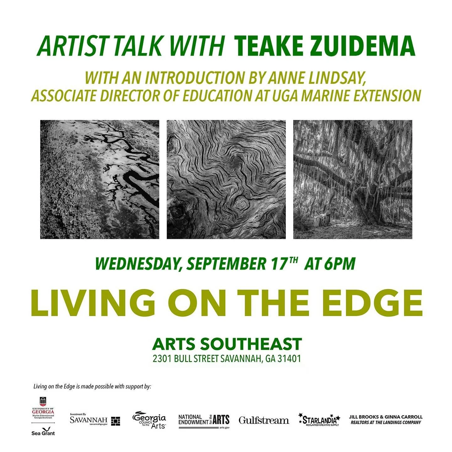 Join us on Wednesday, September 17th at 6PM for an Artist Talk with Teake Zuidema @teakezuidema about his Solo Exhibition, &ldquo;Living on the Edge,&rdquo; currently On Display in The Ellis Gallery! 

Featuring an introduction by Anne Lindsay, Assoc