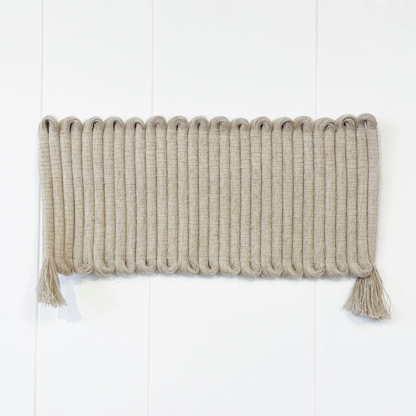 Eliza Bentz, &ldquo;Meditation on Breath 001.&rdquo; Linen, 19.5 x 10.5 inches. ⁠
⁠
@eliza.bentz⁠
⁠
On Display in &ldquo;Speculative Structures,&rdquo; A Group Exhibition featuring Eliza Bentz, Maggie Evans, Jennifer Moss, Sharon Nowood and Joanna Pa