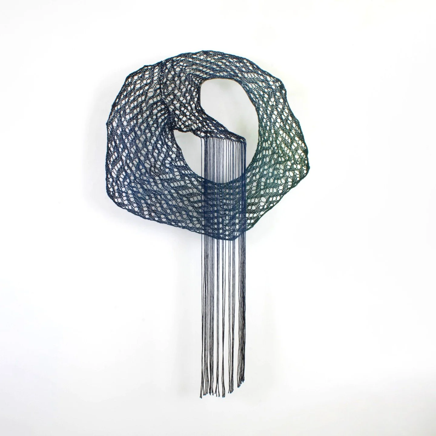 Jennifer Moss, &ldquo;Enso 01.&rdquo; Cotton and reactive dye, 36 x 24 inches. ⁠
⁠
@jenniferemoss⁠
⁠
On Display in &ldquo;Speculative Structures,&rdquo; A Group Exhibition featuring Eliza Bentz, Maggie Evans, Jennifer Moss, Sharon Nowood and Joanna P