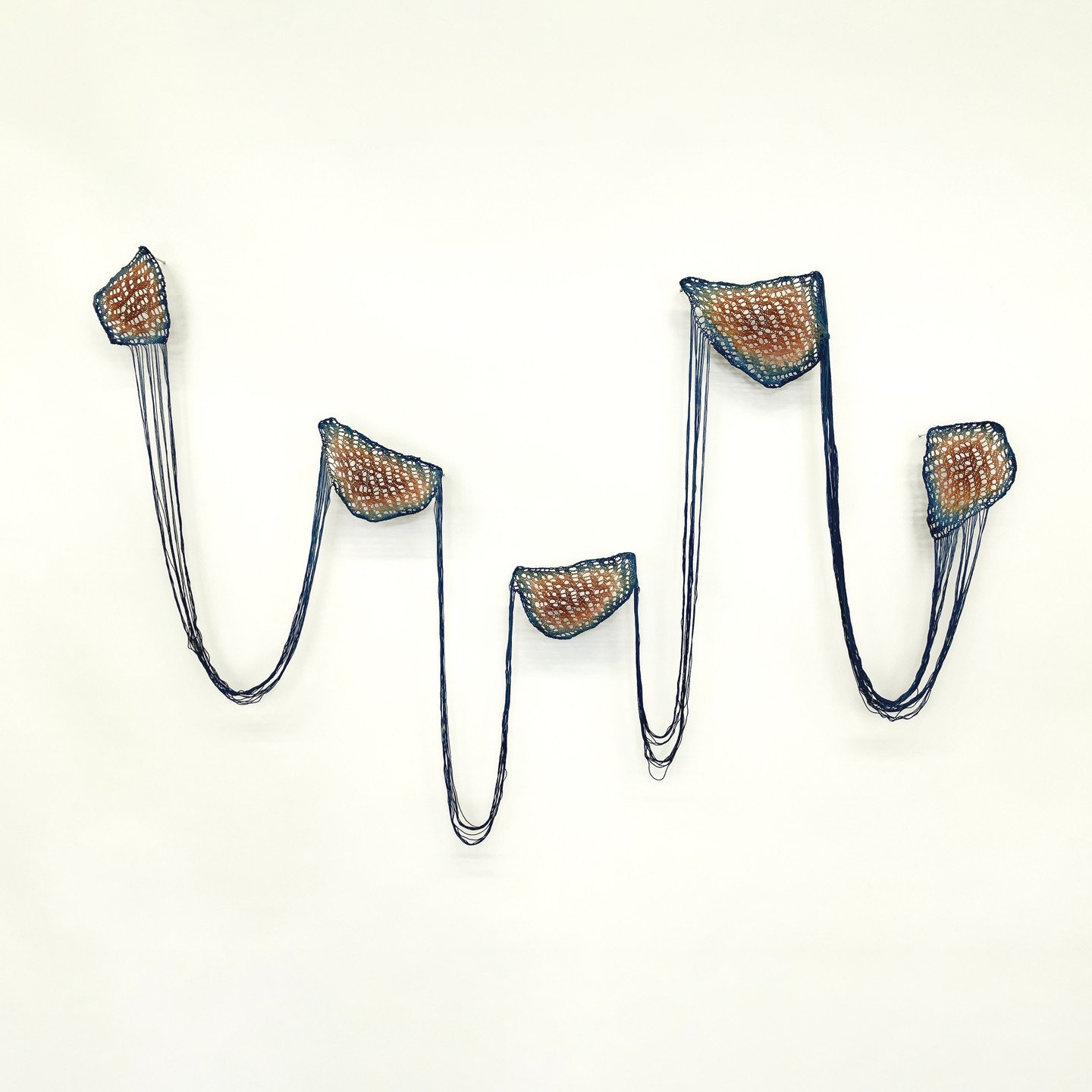 Jennifer Moss, &ldquo;Afterglow.&rdquo; Cotton and reactive dye, dimensions variable. ⁠
⁠
@jenniferemoss⁠
⁠
On Display in &ldquo;Speculative Structures,&rdquo; A Group Exhibition featuring Eliza Bentz, Maggie Evans, Jennifer Moss, Sharon Nowood and J