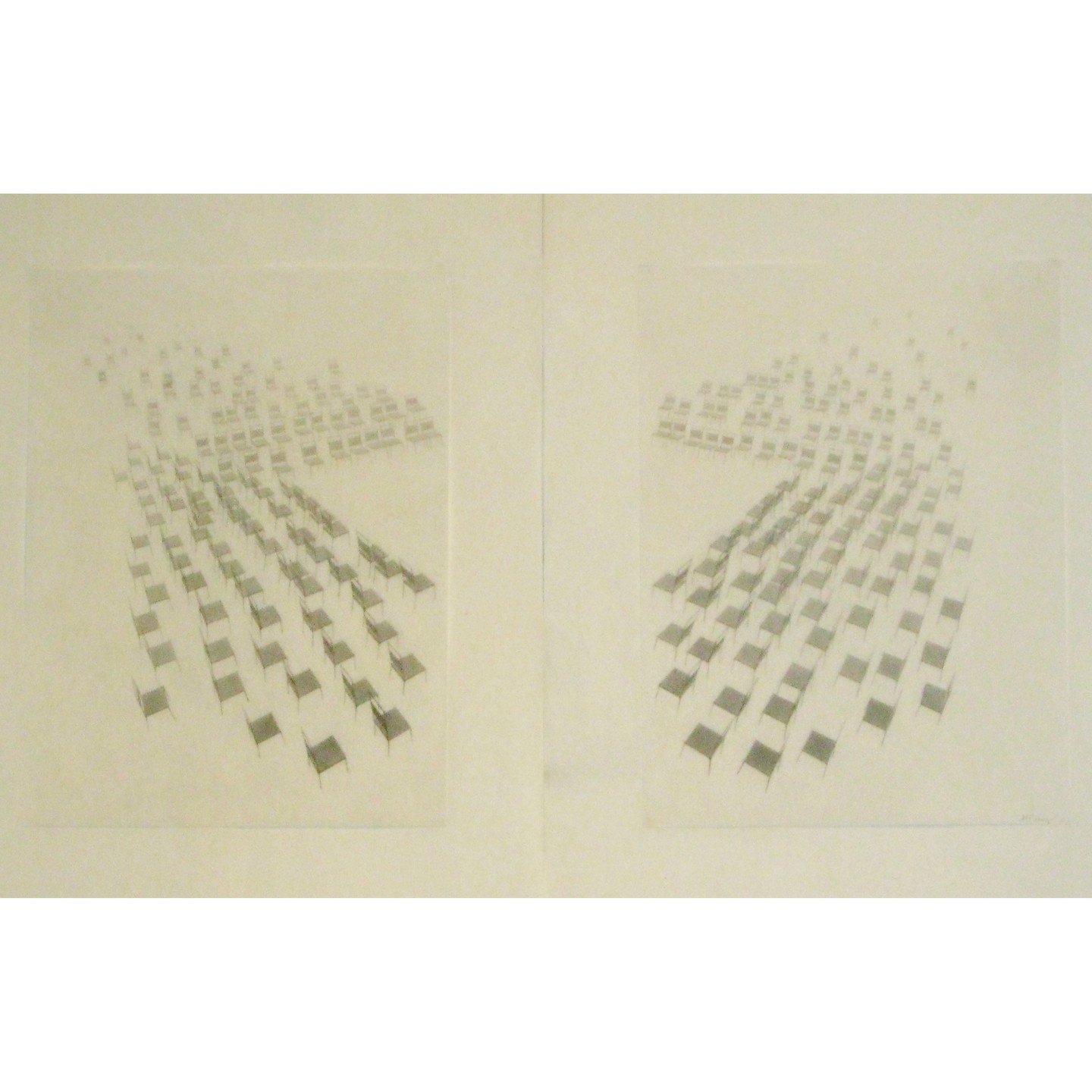 Maggie Evans, &ldquo;Attempt to Gather.&rdquo; Graphite pencil on paper, diptych: each panel 18 x 12 inches. ⁠
⁠
@maggieevansart⁠
⁠
On Display in &ldquo;Speculative Structures,&rdquo; A Group Exhibition featuring Eliza Bentz, Maggie Evans, Jennifer M