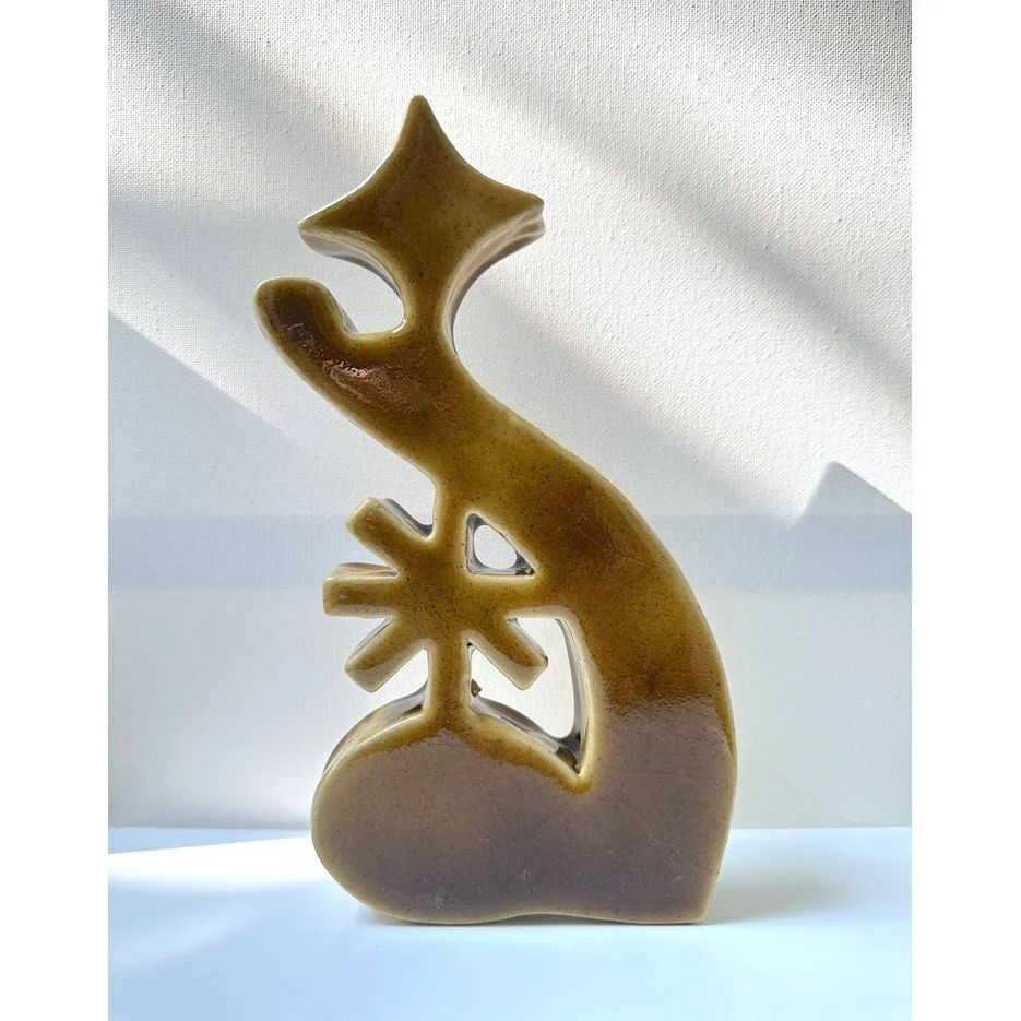 Kirby Waller, &ldquo;Spark.&rdquo; Stoneware ceramic, 9 &times; 5.5 &times; 1.5 inches.⁠
⁠
@kirbywith_____⁠
⁠
On Display in &ldquo;Off the Wall,&rdquo; A Group Exhibition of small works featuring 30 supporters of Arts Southeast, in the Arts Southeast