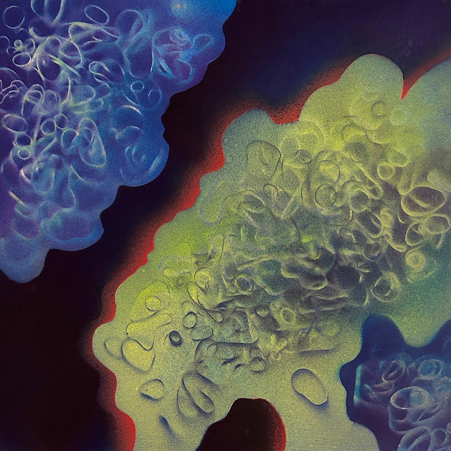 Kelly Thompson, &ldquo;Entanglement.&rdquo; Acrylic on board, 24.25 &times; 24.25 inches.⁠
⁠
@kellykthompsonart⁠
⁠
On Display in &ldquo;Off the Wall,&rdquo; A Group Exhibition of small works featuring 30 supporters of Arts Southeast, in the Arts Sout