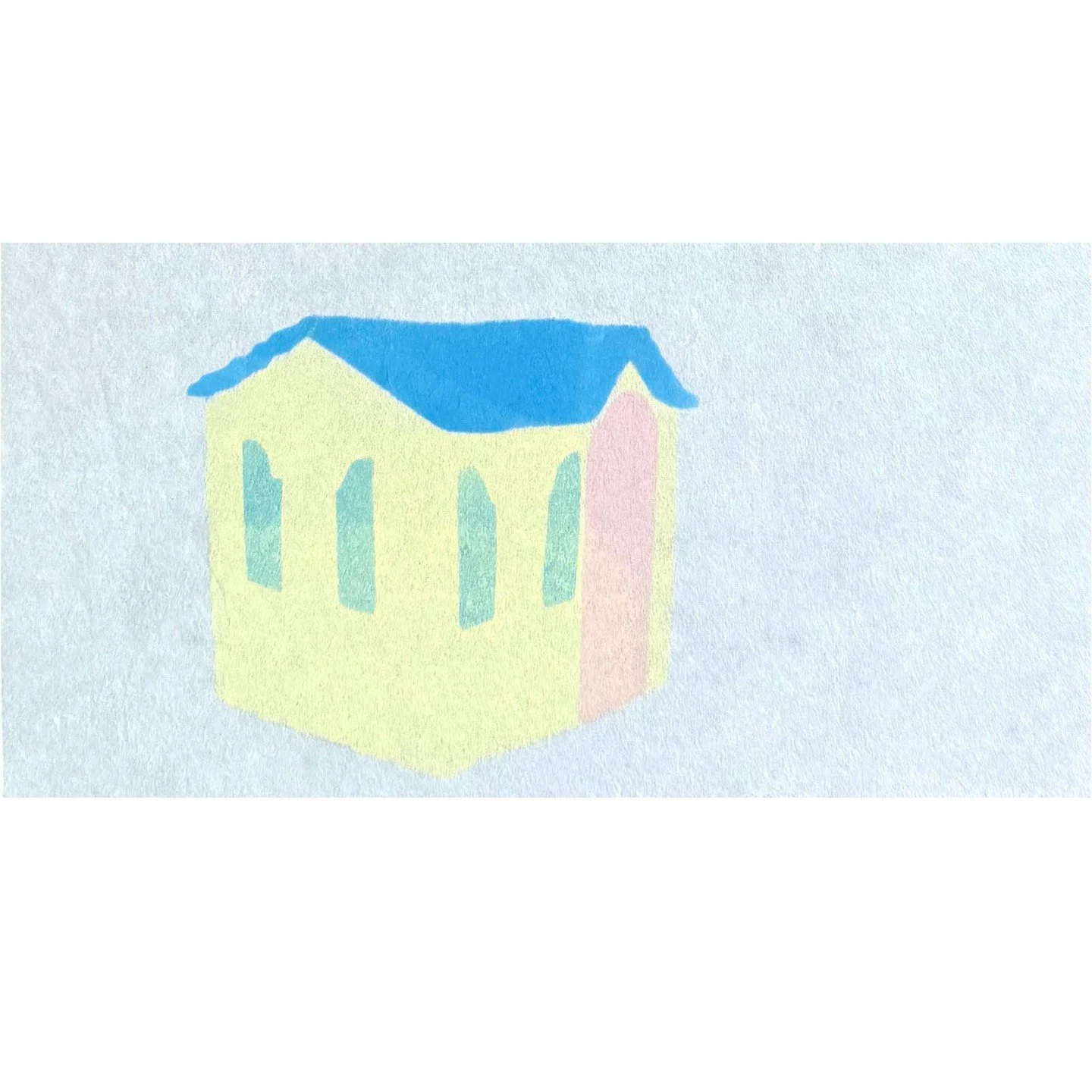 Joanna Paige Silver, "Playhouse." Monoprint on paper, 15 &times; 5.5 inches.⁠
⁠
@joannapaige⁠
⁠
On Display in &ldquo;Off the Wall,&rdquo; A Group Exhibition of small works featuring 30 supporters of Arts Southeast, in the Arts Southeast Sup