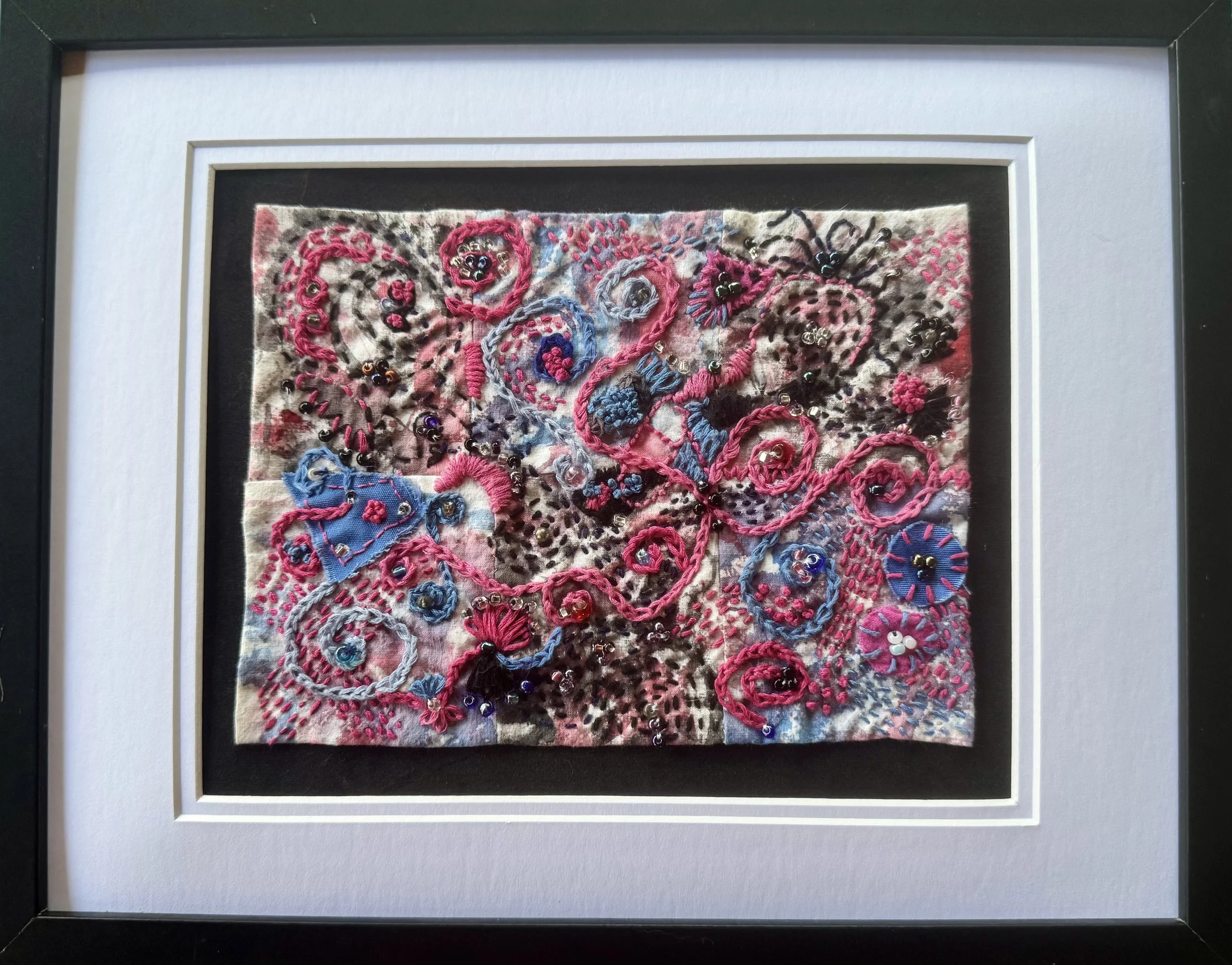  Margarete Froelicher, “Reconstruction,” 2022. Textile, 15 × 12 inches.  