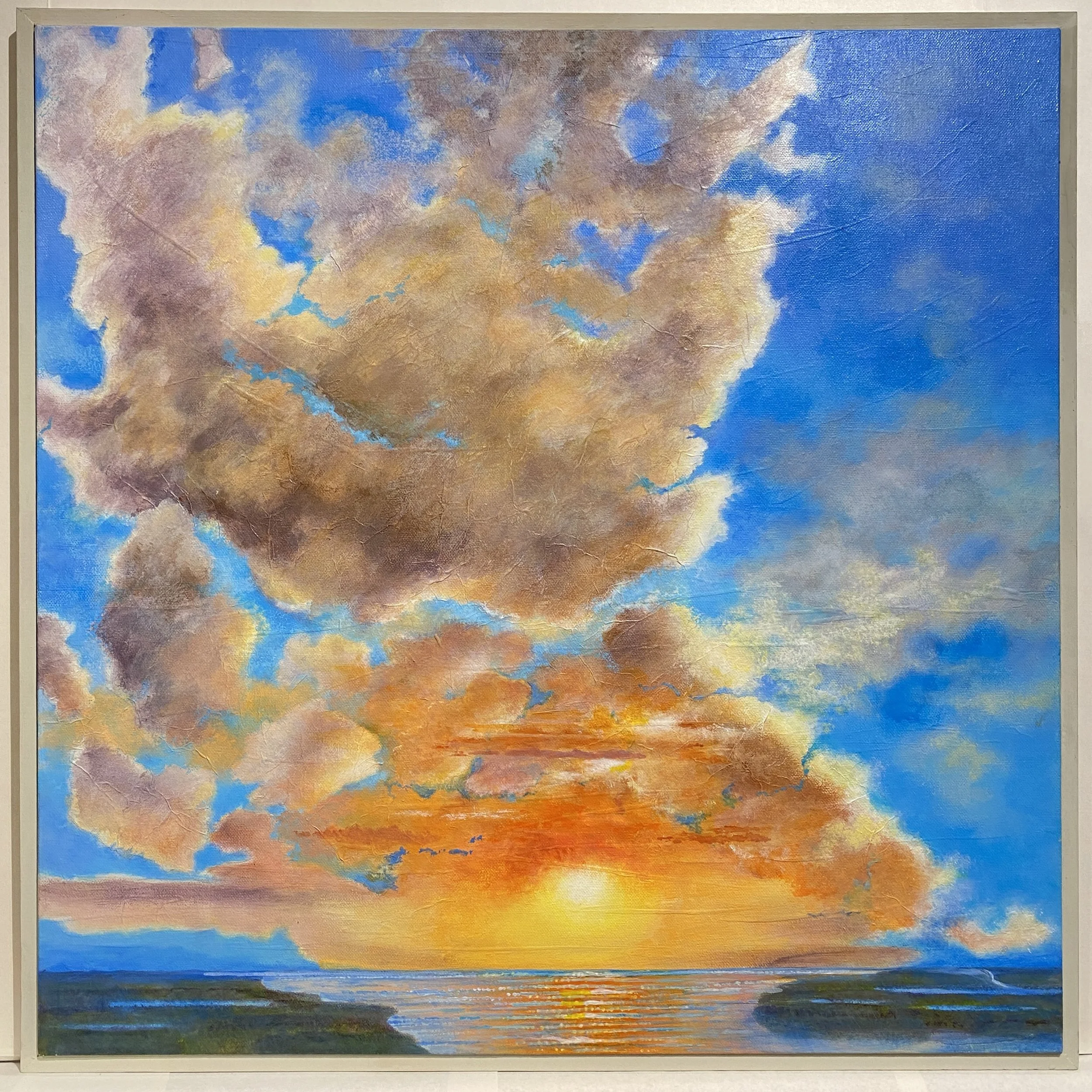  Janet Bailey, “Southern Hue,” 2026. Acrylic, 24 × 24 inches.  