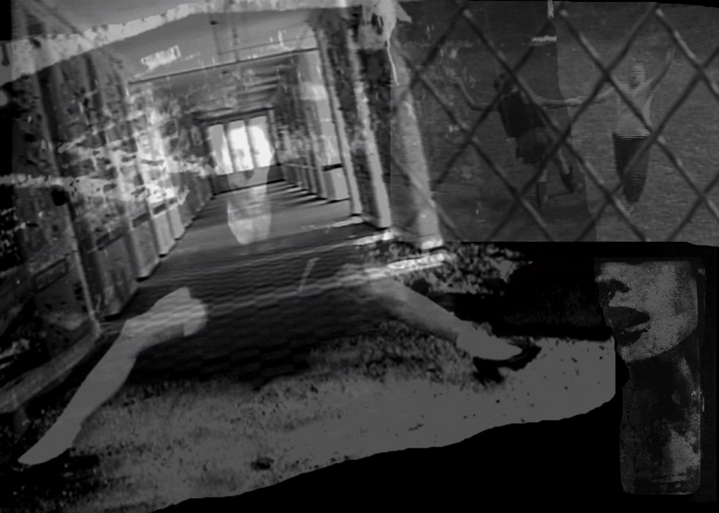  Brother Bruce, “Speaking in Unfettered Dreams,” 1996. S-video stills photo collage, 20 × 30 inches.   