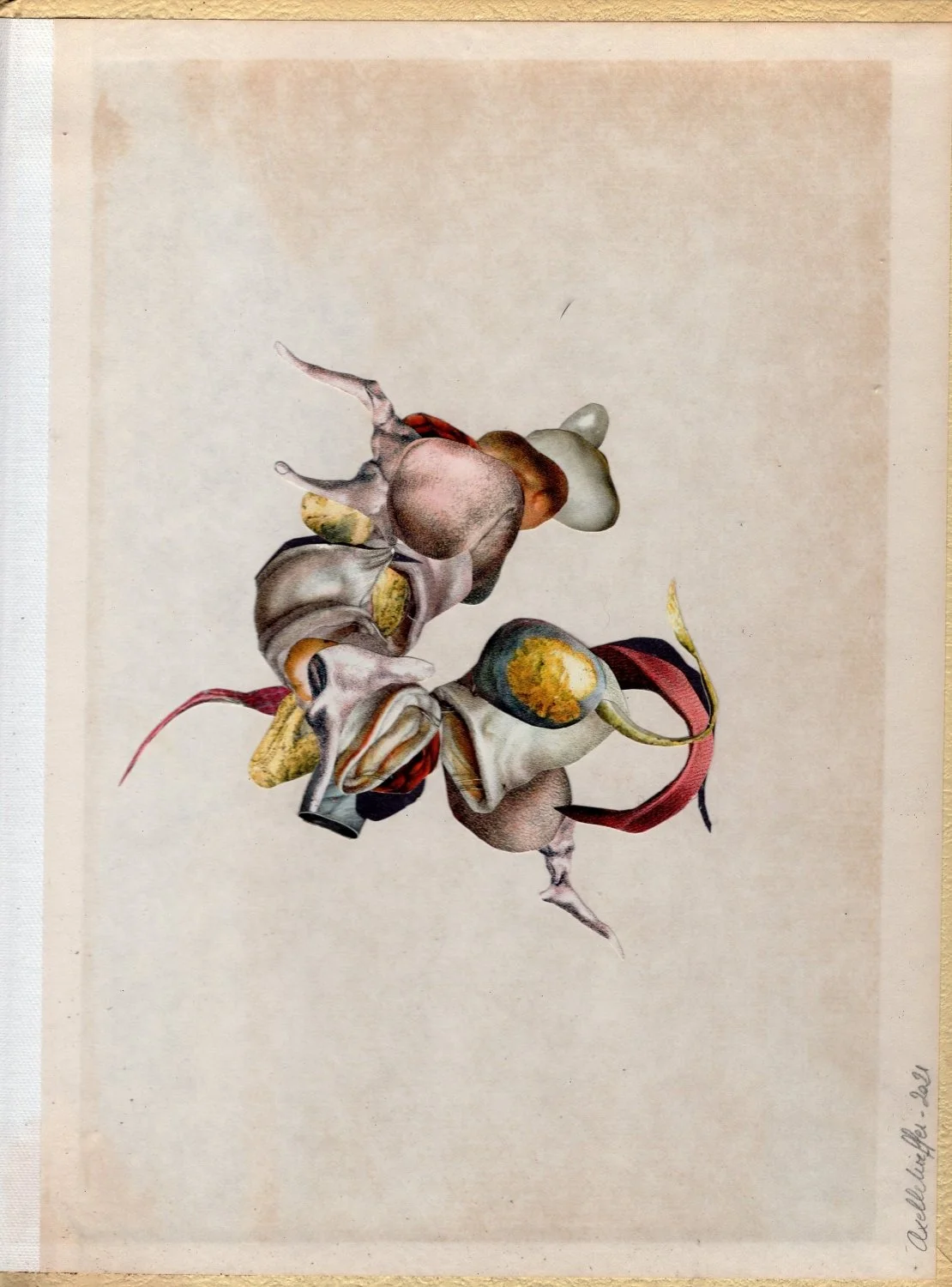  Axelle Kieffer, “Organic Composition IX,” 2020. Analog collage, 11.5 x 9 inches.  