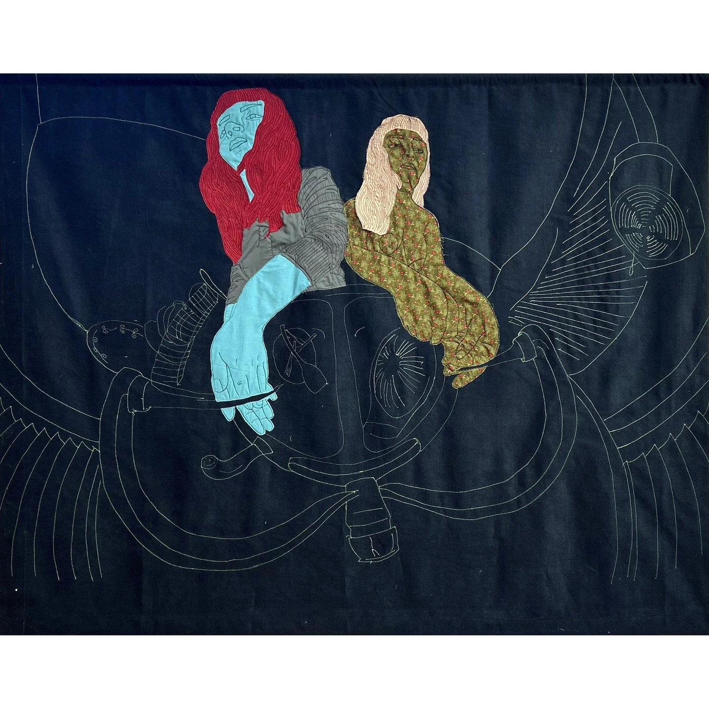 Ainaz Alipour, "..برای هر آنچه از یاد برده و از یاد می&zwnj;برم For All That I Have Forgotten and All That I Am Forgetting". Textile, 67 x 52 Inches, 2025.⁠
⁠
@ainaz_alipour⁠
⁠
On Display in &ldquo;ON::VIEW REVUE,&rdquo; featuring the work 